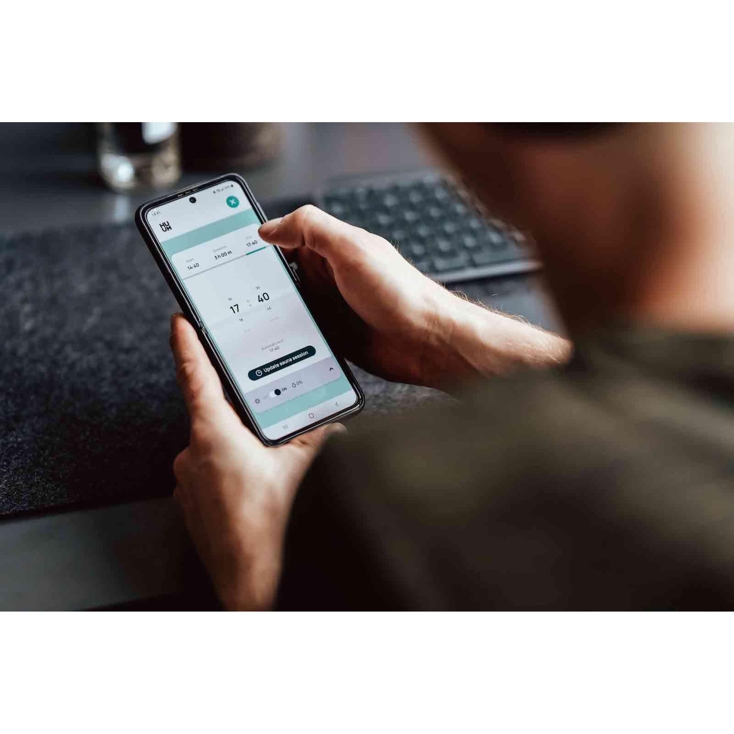 HUUM UKU WiFi Black 4.1 Saunasteuerung bis 18 kW mit App-Steuerung Saunabedienfeld Classic