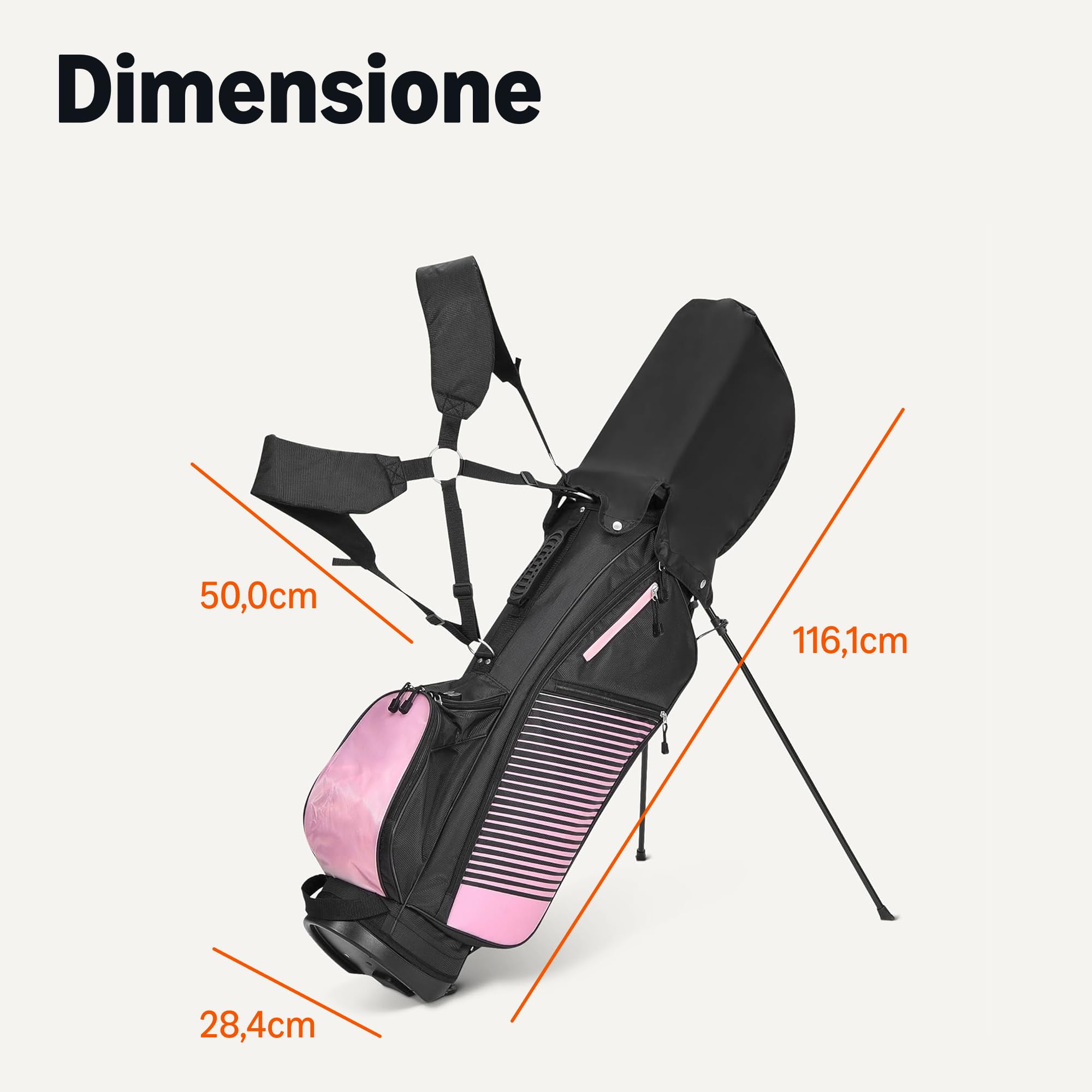 Amazon Basics Set di Mazze da Golf, 6 Pezzi con Sacca Stand, Faccia della Mazza Oversize, Baricentro Basso