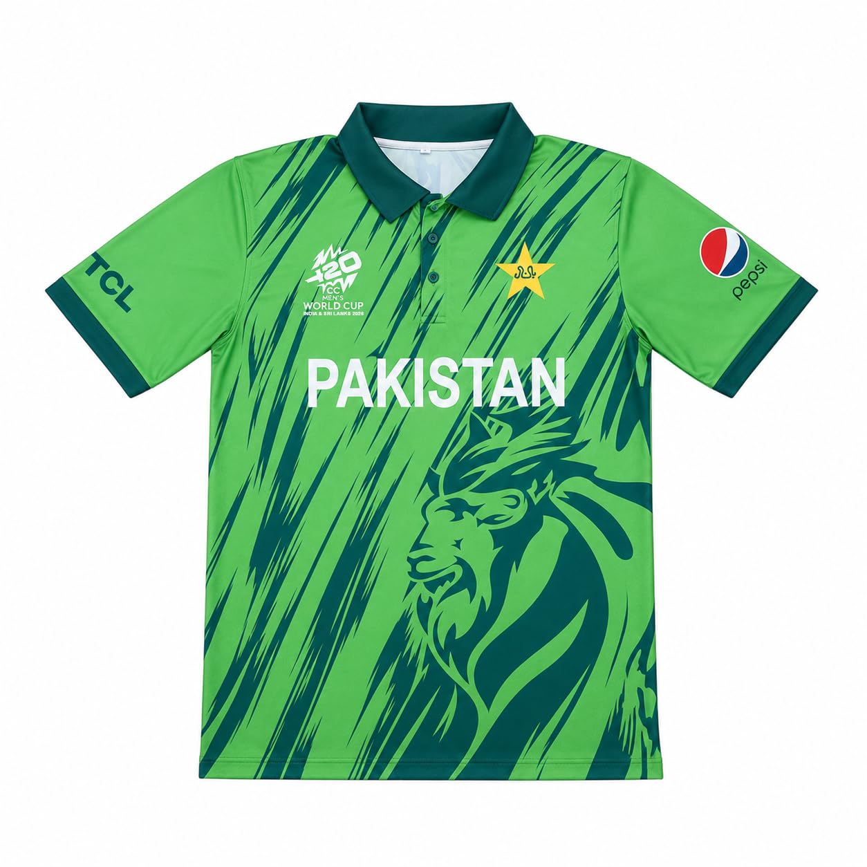 Pakistan 2026 T20 World Cup Cricket Shirt Cricket Team Shirt T-Shirt Sports Jersey for Men and Boys (UK, Alpha, XXL, Regular, Regular) Green