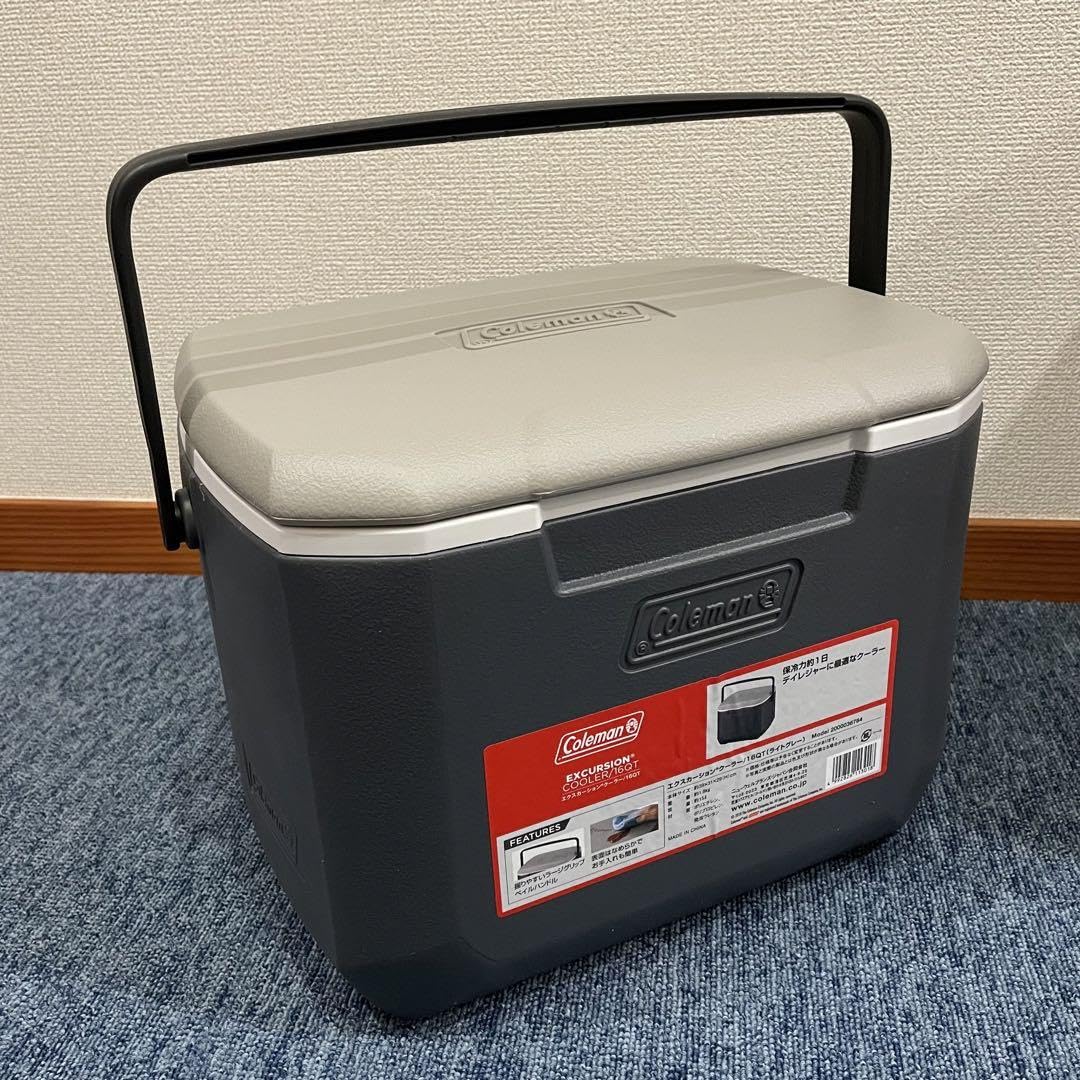 レアなコールマンクーラーボックスラジオ、時計、mp3端子付