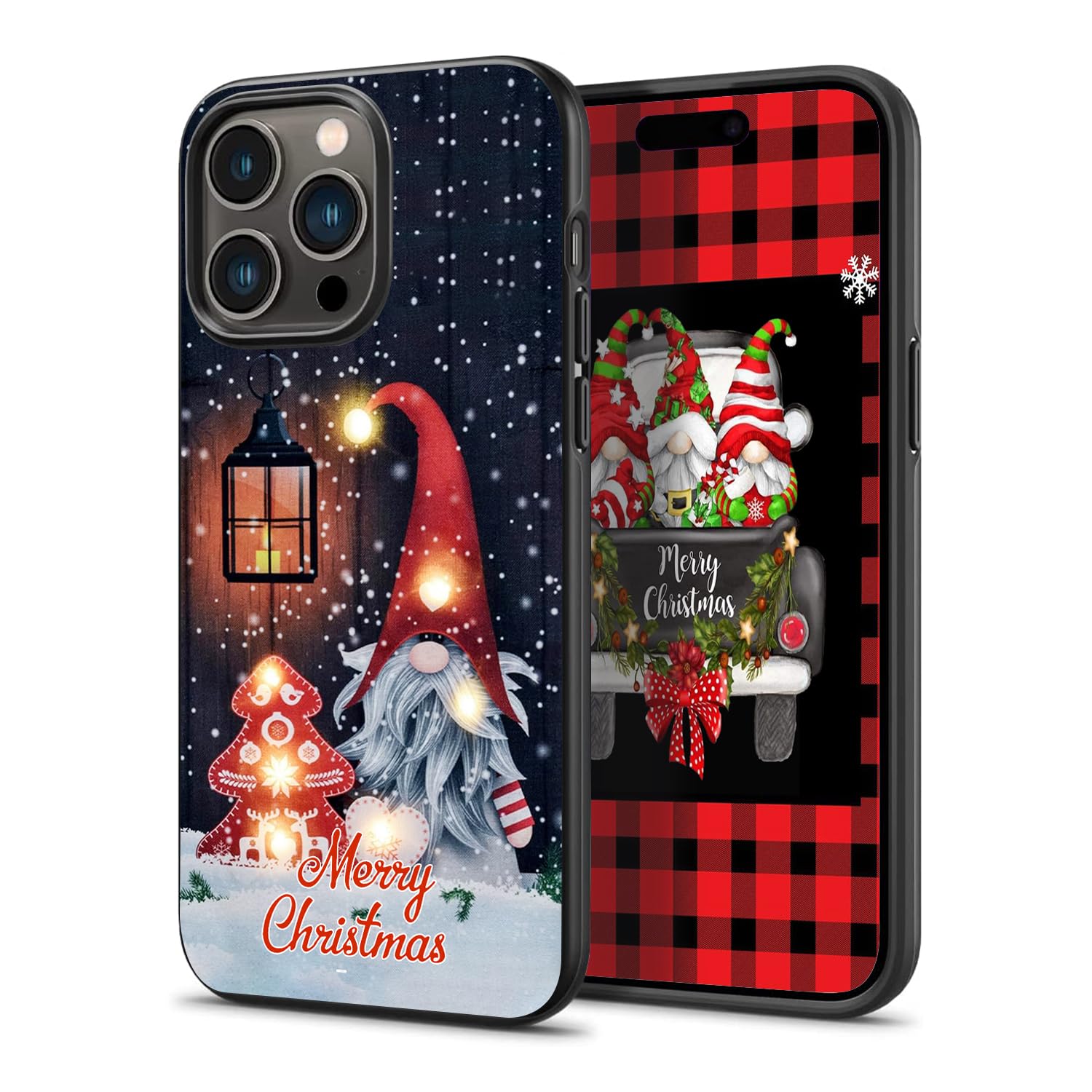 Christmas Night Light Gnome Merry Christmas Phone Case Compatible with iPhone 16 15 14 13 12 11 Pro Max|Samsung Galaxy S24 S23 S22 S21 S20 FE|A15 A14 A54 A53 A03S A13|Note 20 10|Z Flip 3/4/5/6