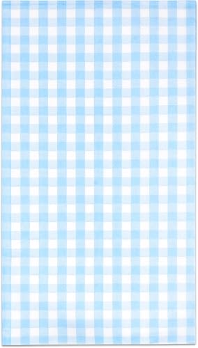 Gift Boutique 100 Light Blue Gingham Guest Napkins Disposable Paper Hand Towels for Picnic BBQ Bathroom Wedding Baby Shower Bridal Party Dinner Decor