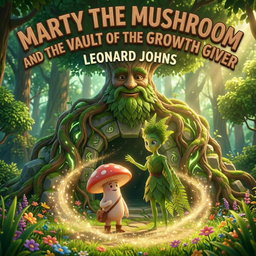 Marty the Mushroom and the Vault of the Growth Giver: A Whimsical Forest Adventure of Puzzles, Teamwork, and the Magic of Nature (Marty the Mushroom Series of Books)