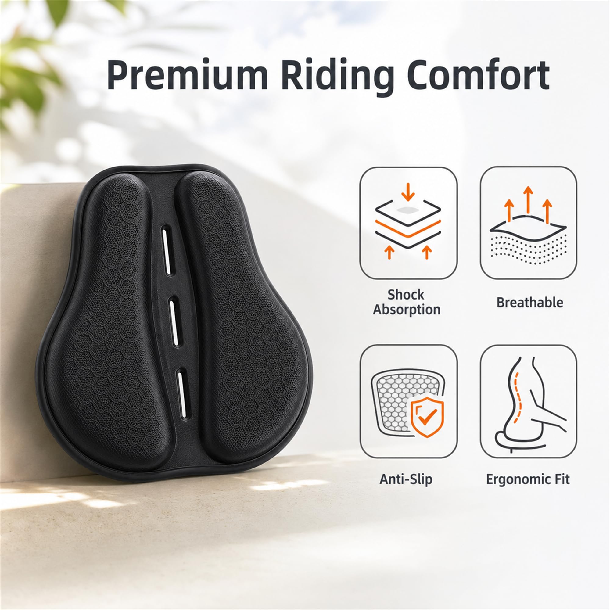 Cuscino Sella in Gel per Moto Universale Cuscini Sedile per Moto (L)