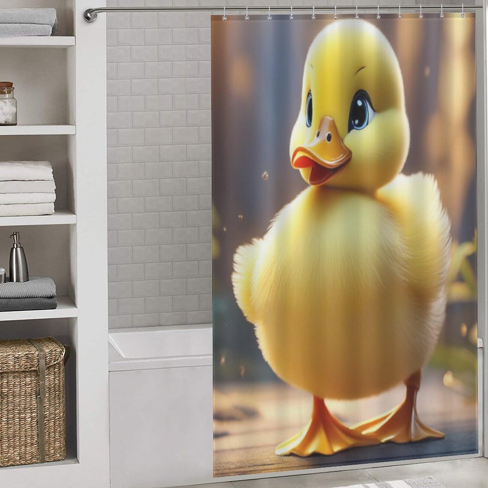 Rideau de douche canard mignon pour égayer votre salle de bain familiale