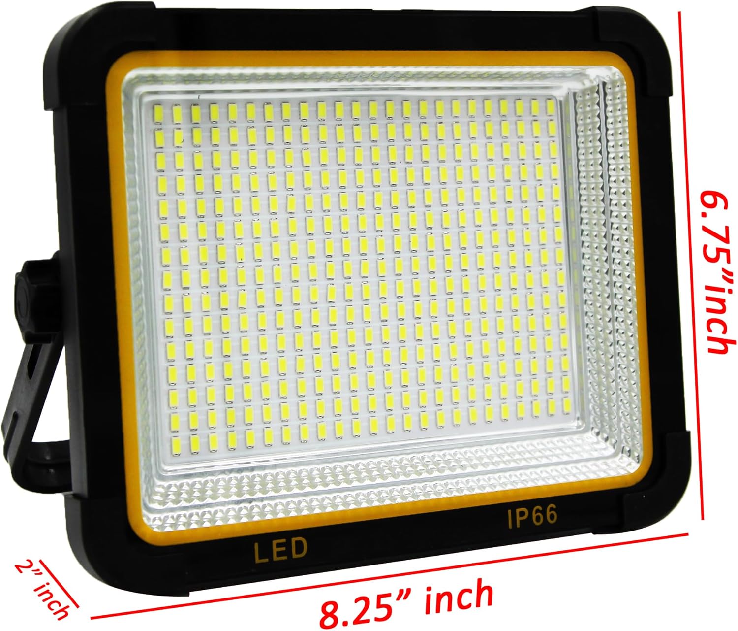 100W Portable Rechargable Solar Panel LED Work Light with 3 Brightness Level, 10000LM 8400mAh IP66 Waterproof Outdoor Flood Light