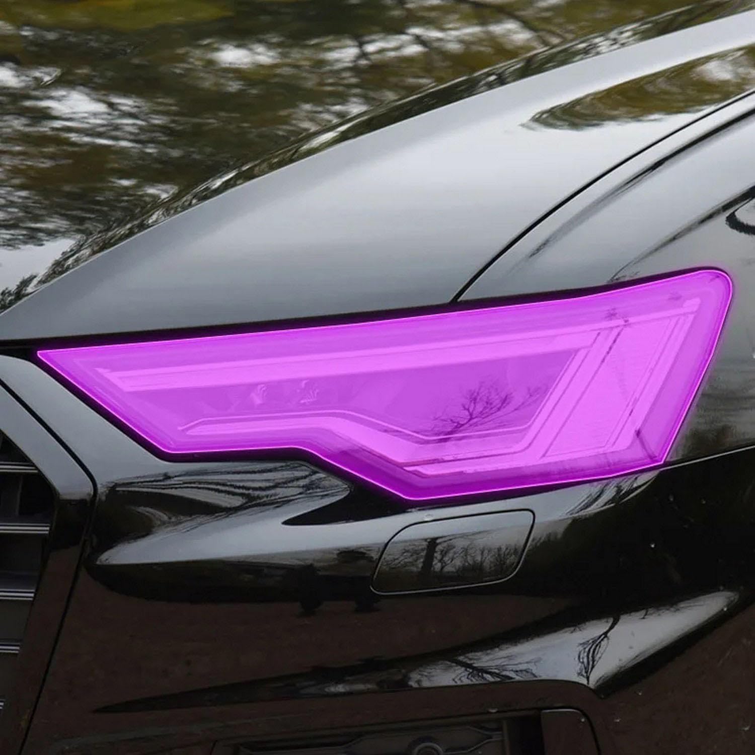 Samlng Blackened Car Front Light Film For Audi A6 C8 2019-2024 Car Exterior Film Tpu Ppf Headlamps Protective Film Anti Scratch Membrane Smoked Headlight Refit