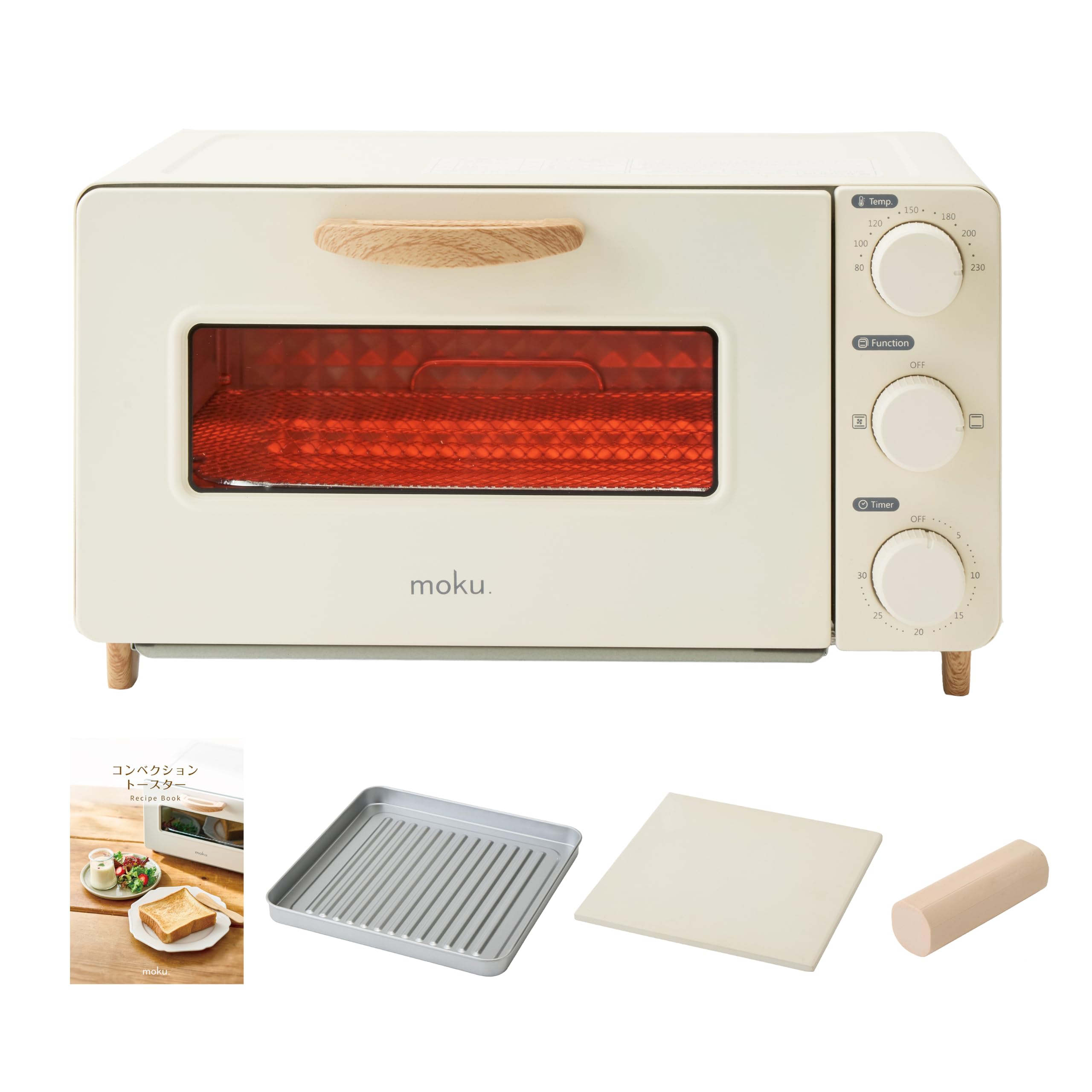 Amazon.co.jp: moku. 4-Slice Convection Toaster Moku Bake MOT1280W
