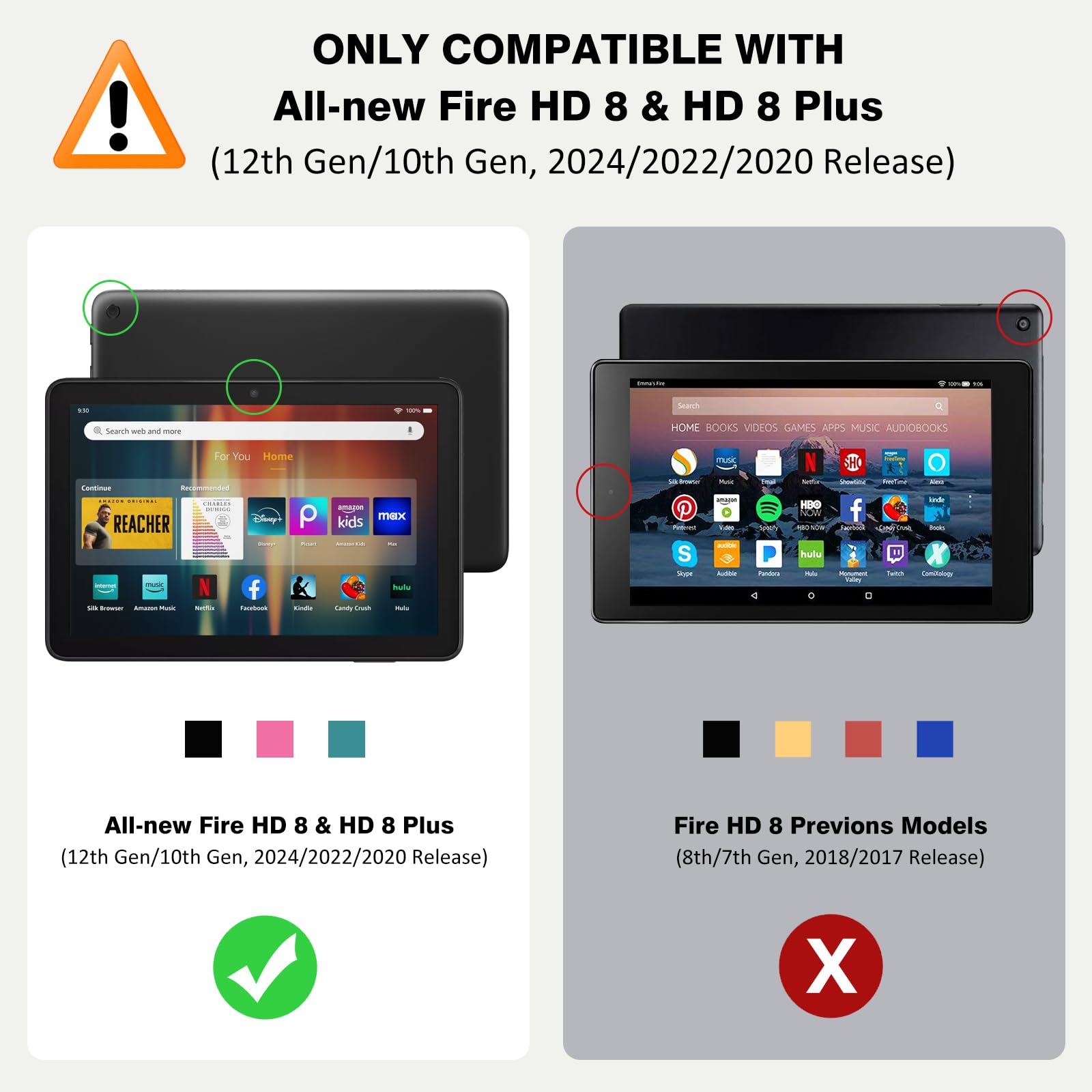 Amazon.co.jp: MoKoケース Amazon Kindle Fire HD 8 & 8 Plus