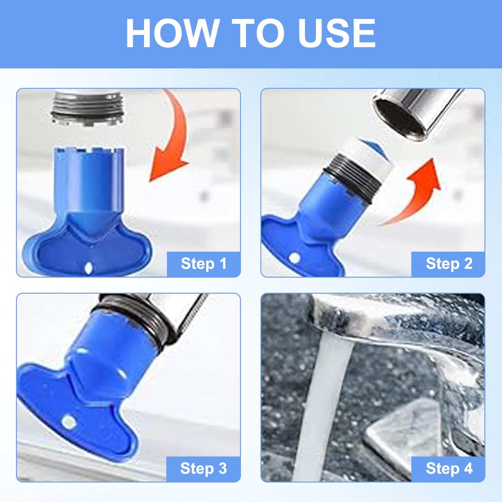 Lot De 4 Régulateurs De Jet, Passoire Pour Robinets, Avec 4 Joints