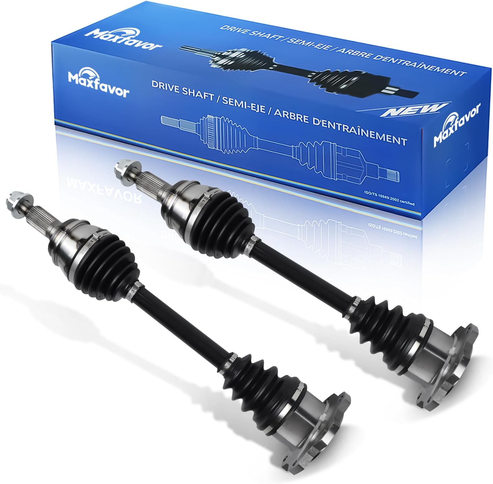 Maxfavor CV Axle Front Pair Fit for 1995-2006 Chevy Tahoe CV Axles Joint Shaft Assembly 1995 1996 1997 1998 1999 2000 2001 2002 2003 2004 2005 2006 Left Right Driver Passenger Side