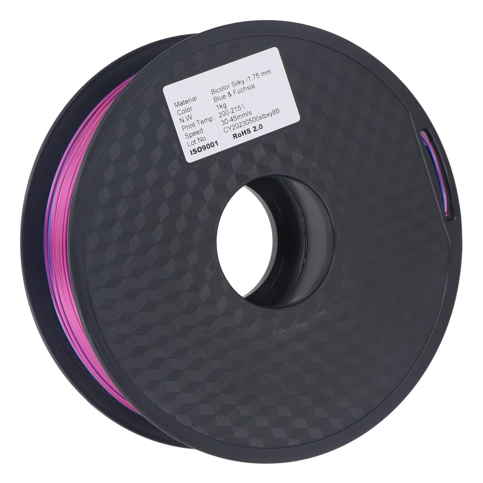 Zweifarbiges PLA-3D-Drucker-Filament, Farbwechsel von Blau zu Rot, Seidenfinish, kein Verziehen, glatte Extrusion, kompatibel mit den meisten 3D-Druckern
