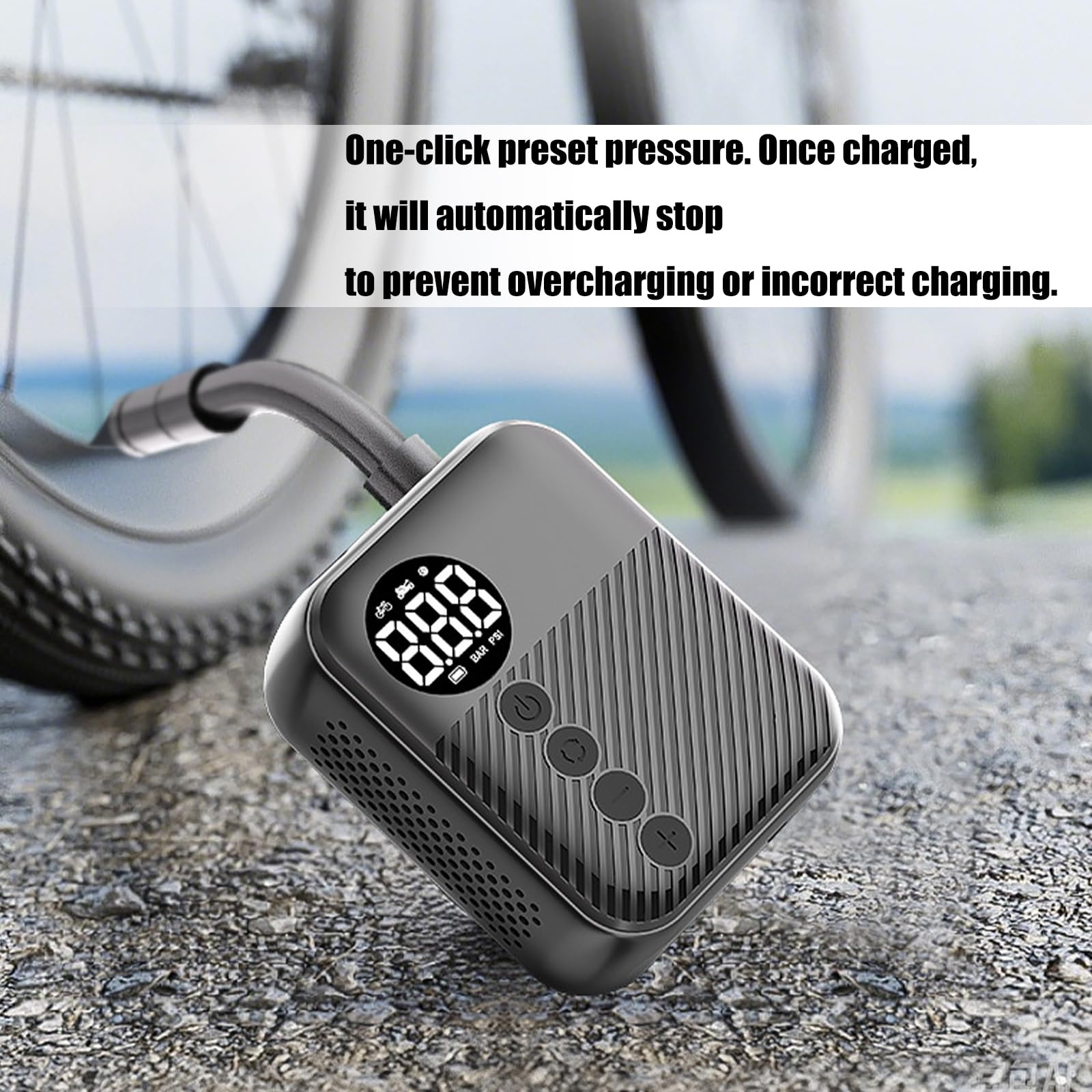 Compresor de aire portátil recargable para coches, bicicletas, scooters eléctricos, neumáticos