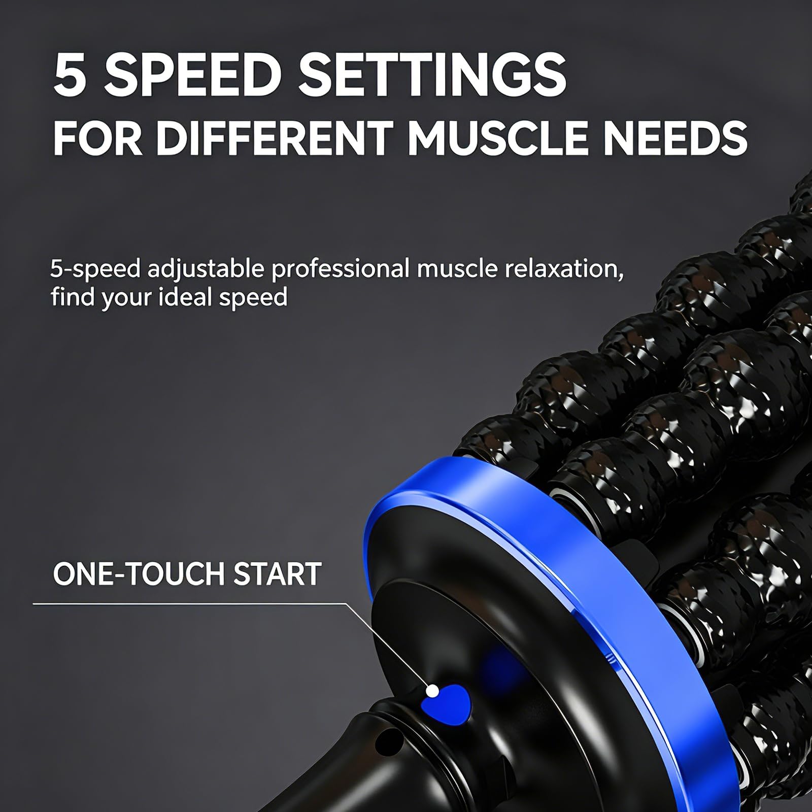Massaggiatore Elettrico, Rullo Fasciale Elettrico con 5 Velocità Versatile Rullo Massaggiante Ricaricabile Massaggiatore Massaggio Muscolare per Gli Appassionati di Fitness