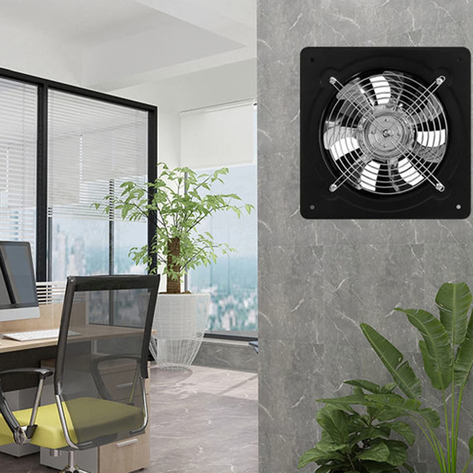 Extractor potente de aire de alta velocidad, 117 CFM, 20 W, con válvula antirreflujo, 10 cm, 110 V, para ventana y pared, para cocina y baño (color: blanco, tamaño 10 cm)