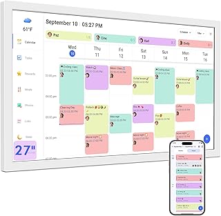Sponsored Ad - 27 Inch Digital Calendar Max, Smart Chore Chart Electronic Weekly and Monthly Planner 1920 * 1080P IPS Disp...