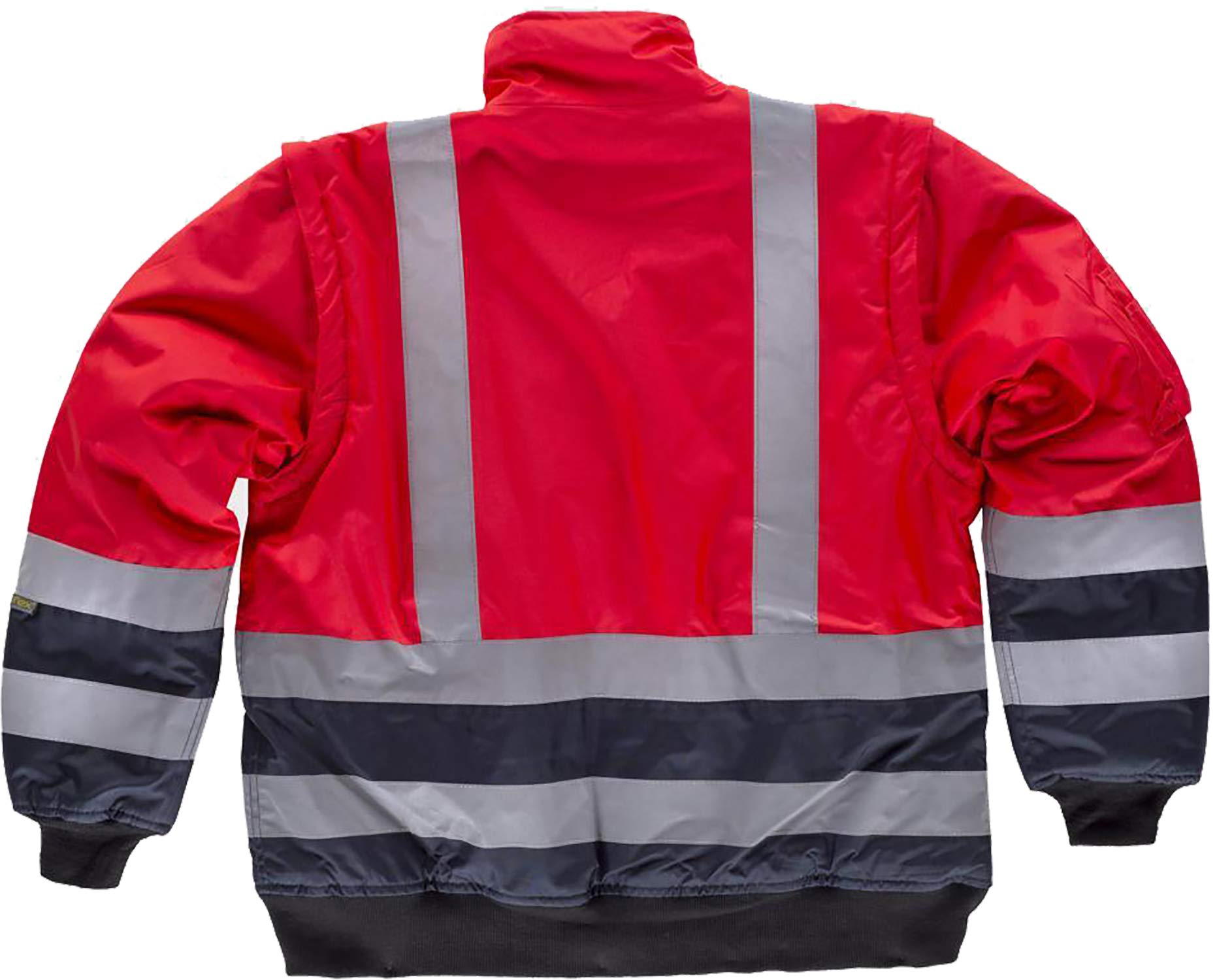 Work Team Piloto combinada Rojo Alta Visibilidad con Cintas Reflectantes. EN ISO 20471:2013 Hombre