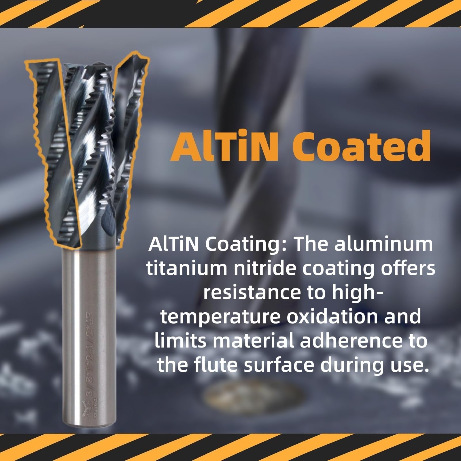 3/8" carburo di sgrossatura fine Mil, 4 punte del mulino del carburo del micro grano della scanalatura, per gli acciai legati/gli acciai temprati Micro Grain Carbide End Mill