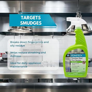 StoneTech Stainless Steel Pro Cleaner, 24-Ounce (709mL), Spray Bottle