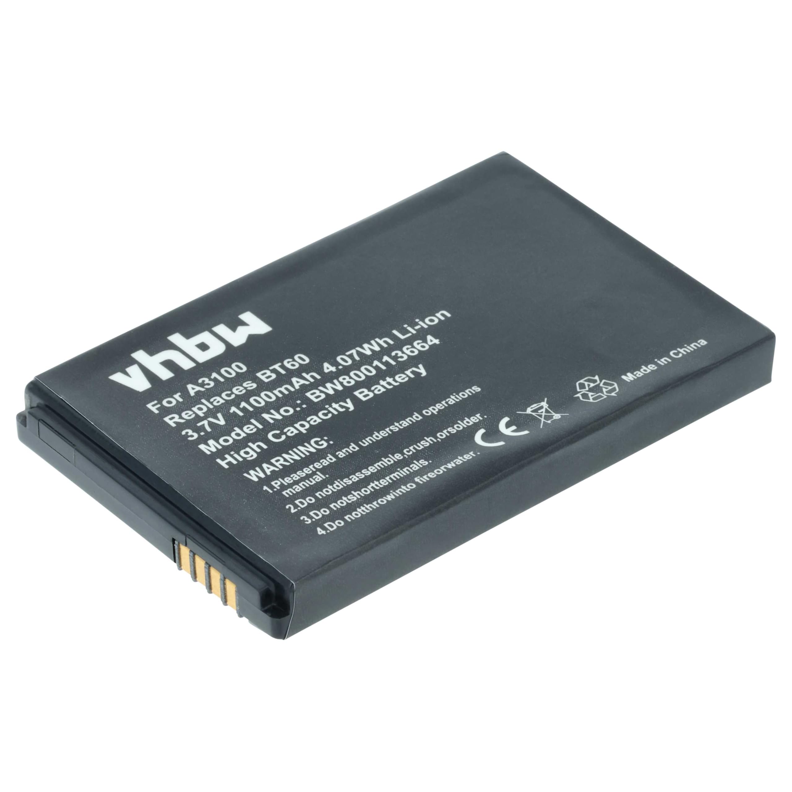 vhbw 5 x bateria kompatybilna z Motorola Rokr Z6tv, Z6m, telefon komórkowy, smartfon (1100 mAh, 3,7 V, litowo-jonowy)