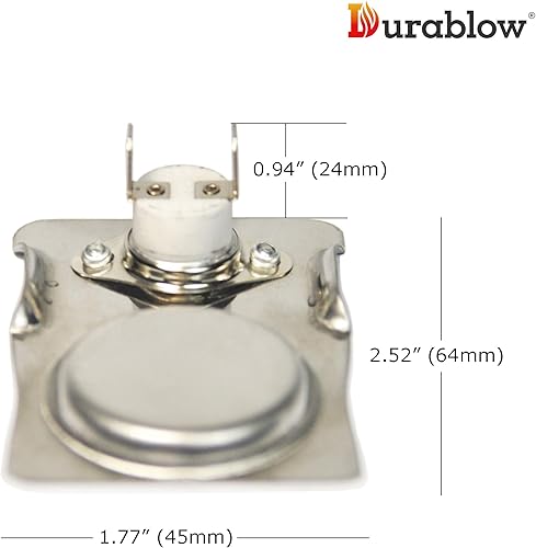 Miniatura 2 de Durablow MFB TS120 - Ventilador de estufa de chimenea, termostato magnético de cerámica, interruptor automático encendido a 120 °F (122.0 °F),