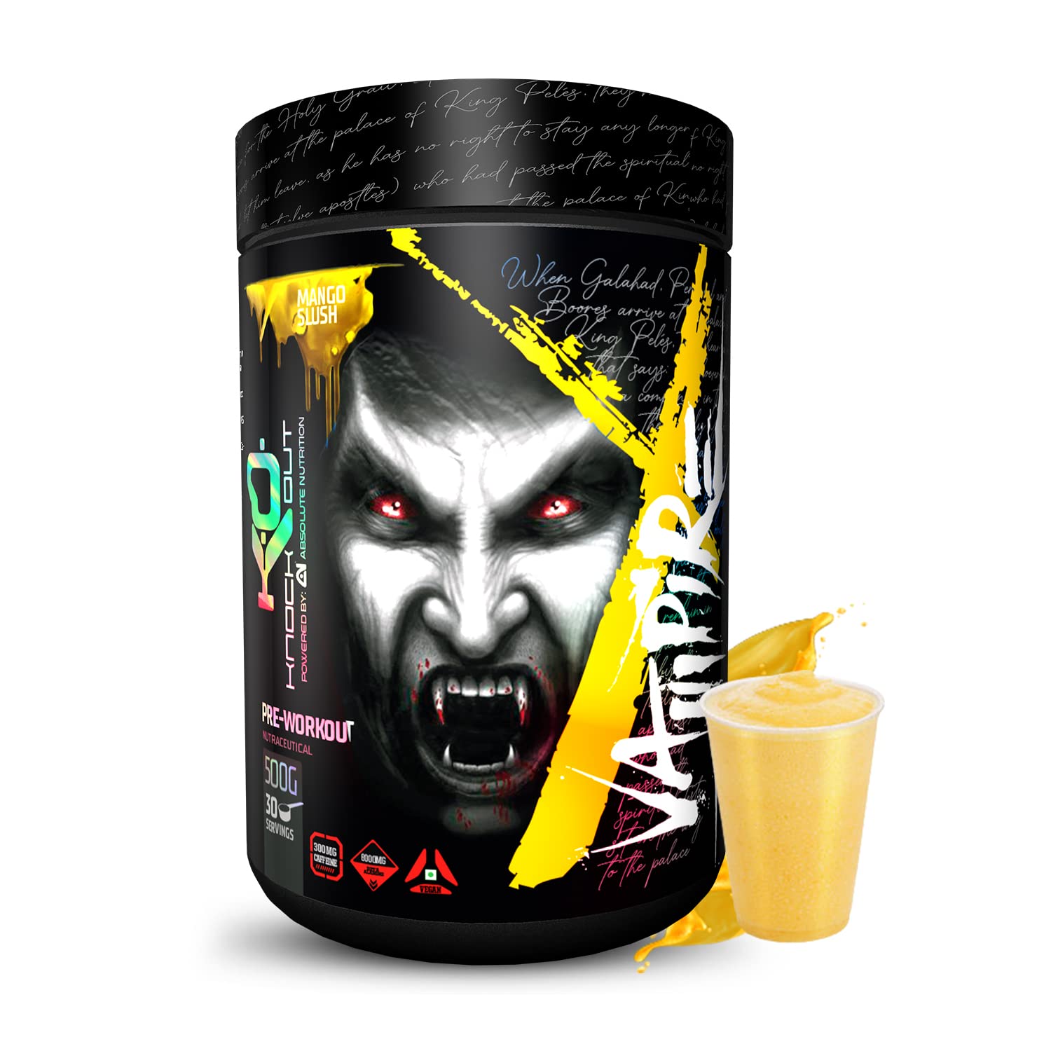 ABSOLUTE NUTRITION Knockout Nutrition Powder, 500G, 30 Serving, Vampire, Pre-Workout, With 300Mg Caffeine, Helps In Better Endurance, Increased Energy, Elevated Focus & Reduces Fatigue (Mango Slush) (B0B7X3571M) Amazon Price History, Amazon Price Tracker
