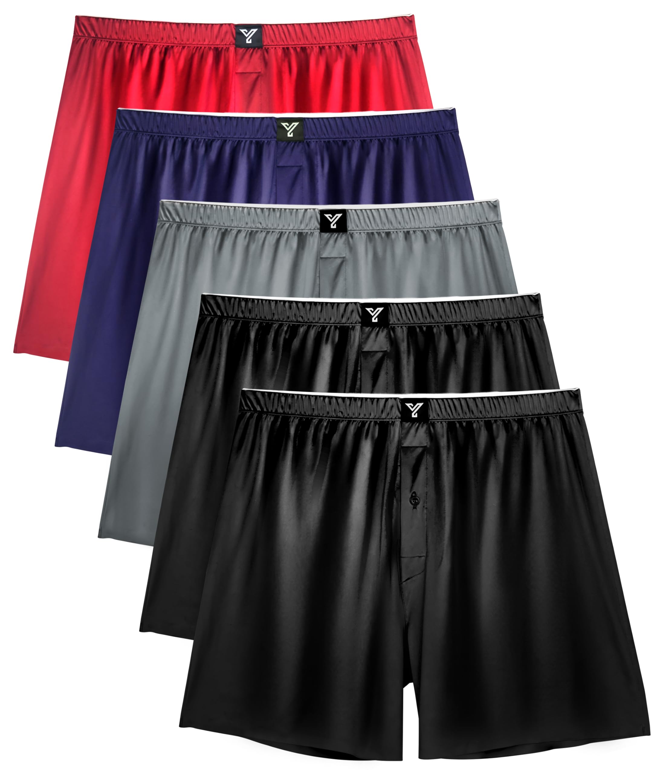 YESWEL Satin Boxers 5 Pack