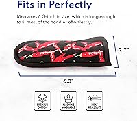 Vista 5 de New Star Foodservice 1028744 - Juego de 6 fundas para mango de sartén caliente de grado comercial, soporte para mango de mango caliente, mango