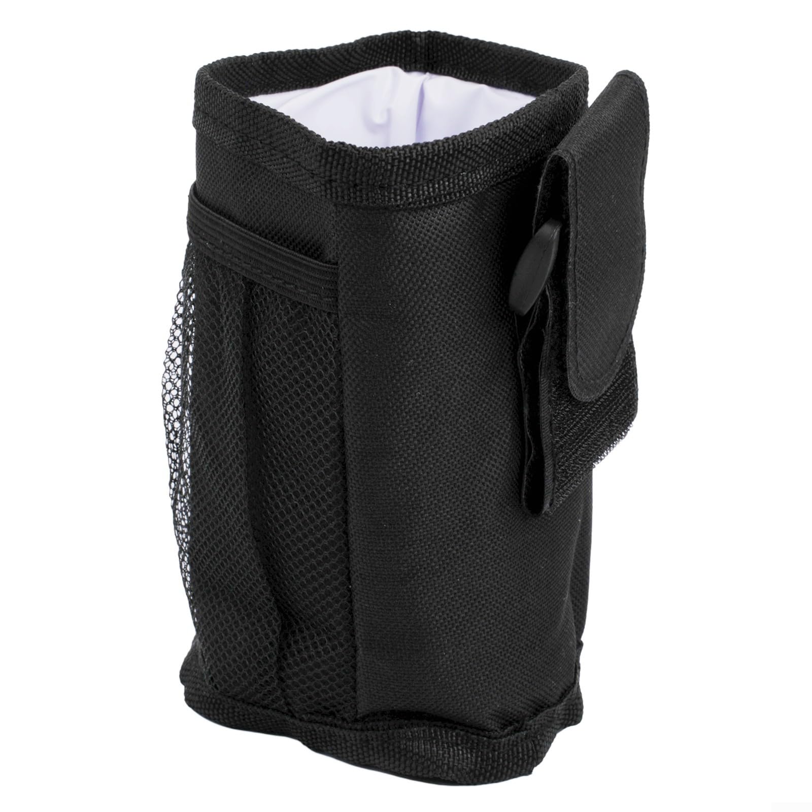 Soporte portátil para botellas de bebidas, bolsa de almacenamiento para cochecitos, andadores, sillas de ruedas, andador, portabotellas de agua de tela Oxford impermeable, fácil de instalar