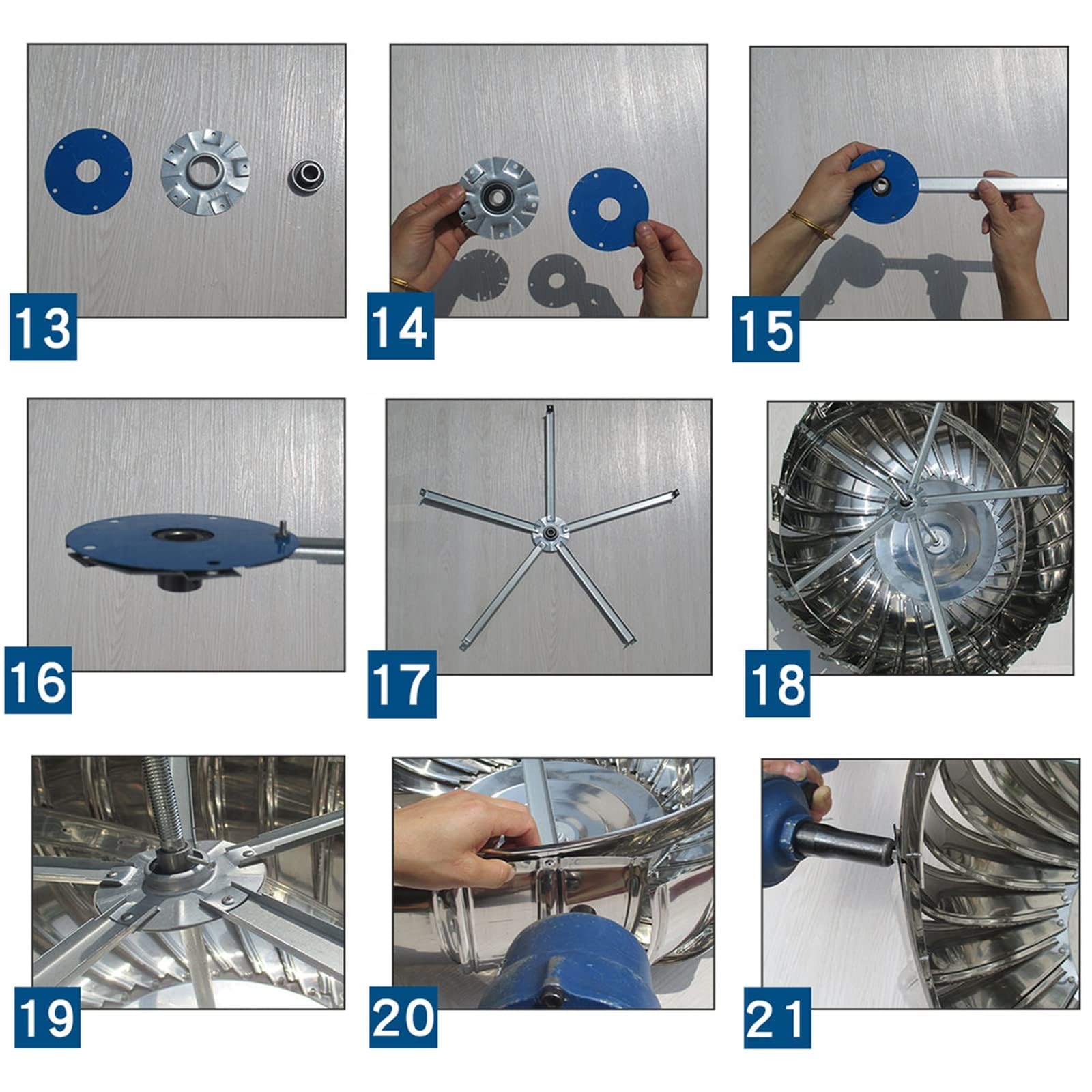 Comignolo in Acciaio Inox per Una Ventilazione efficiente dal Punto di Vista energetico, sfiato per Tetto Anti-Corrente discendente con Design Resistente alle intemperie.