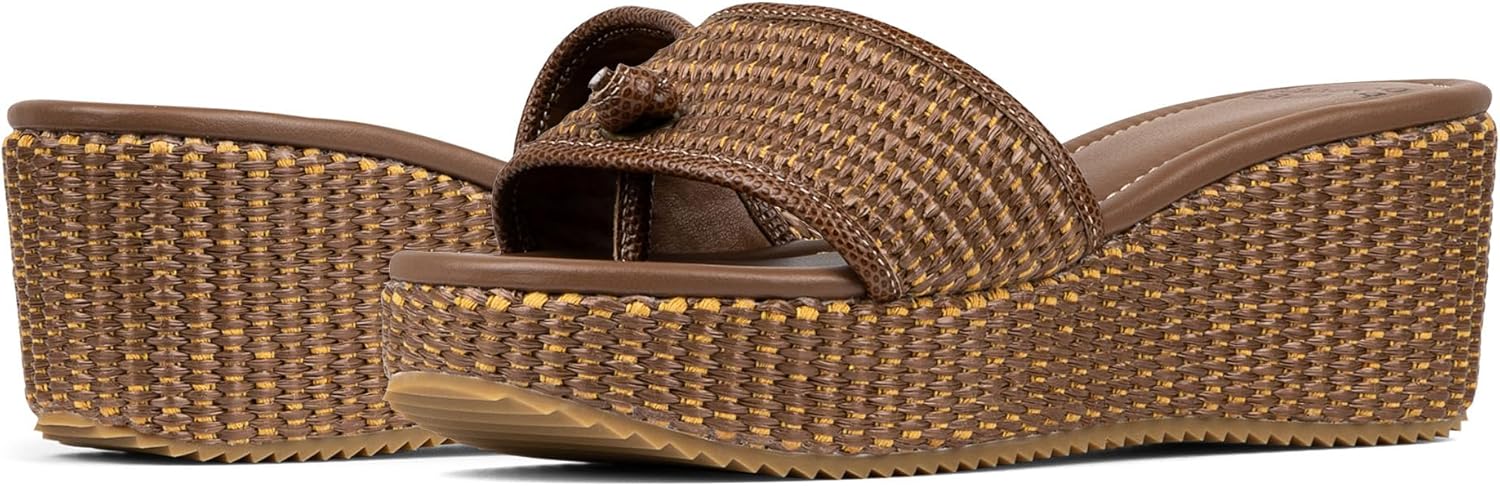 Donald Pliner Women's SILLI Wedge Sandals – Slip-On, Comfortable, 2.5-Inch Heel, Open-Toe Sandals, Heeled, Toe-Post. - Image 8