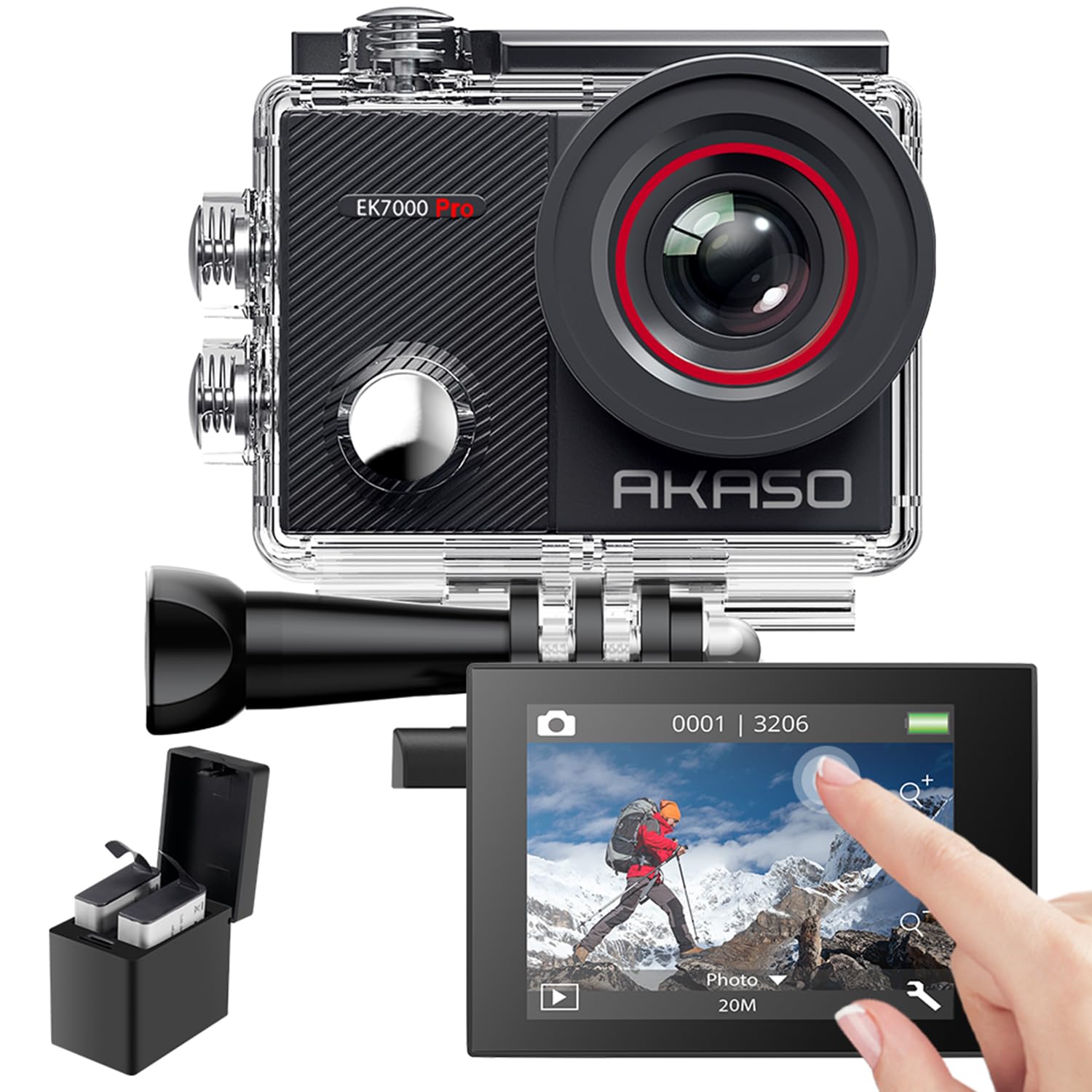 Amazon | AKASO EK7000 Pro アクションカメラ 4K 2000万画素