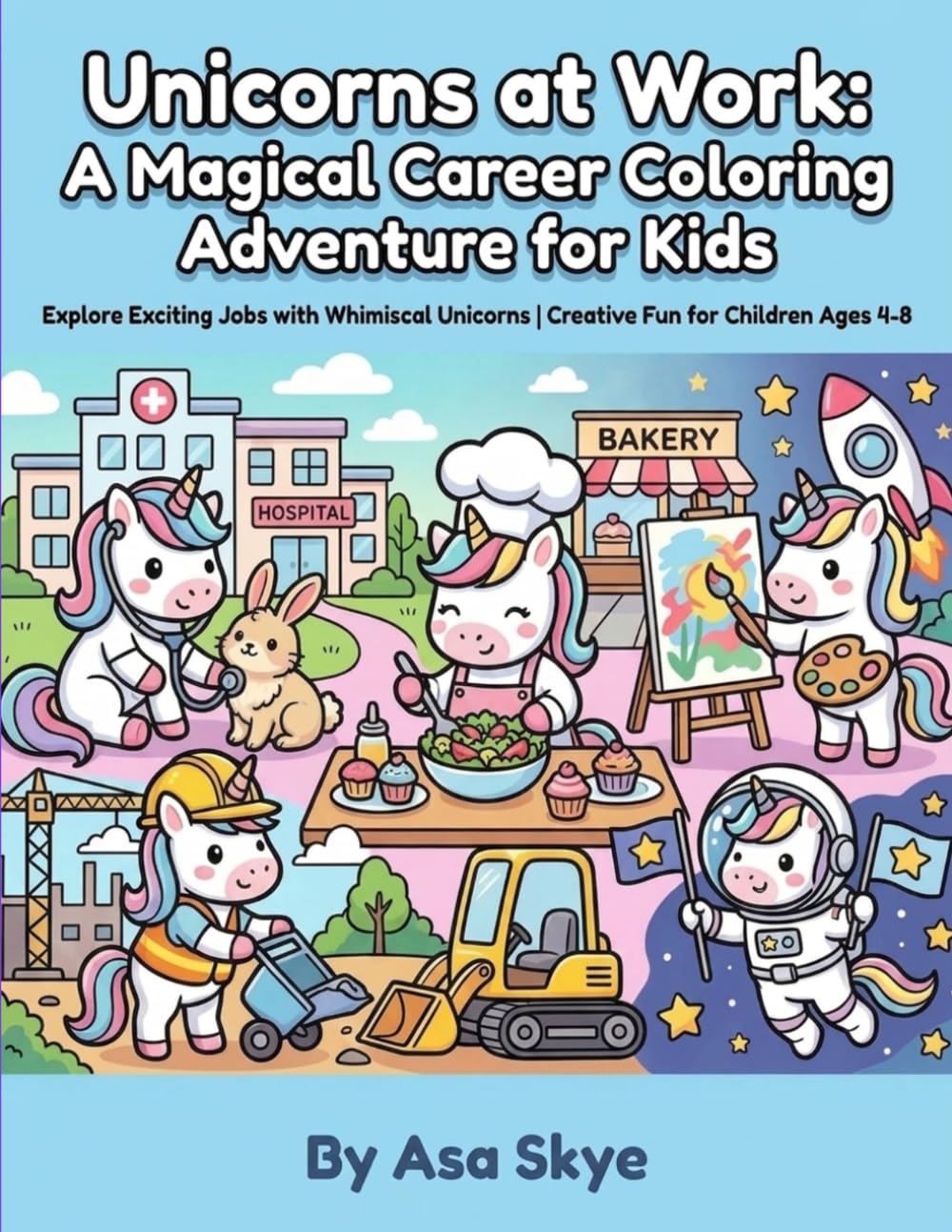 Unicorns at Work: A Magical Career Coloring Adventure for Kids: Explore Exciting Jobs with Whimsical Unicorns | Creative Fun for Children Ages 4-8