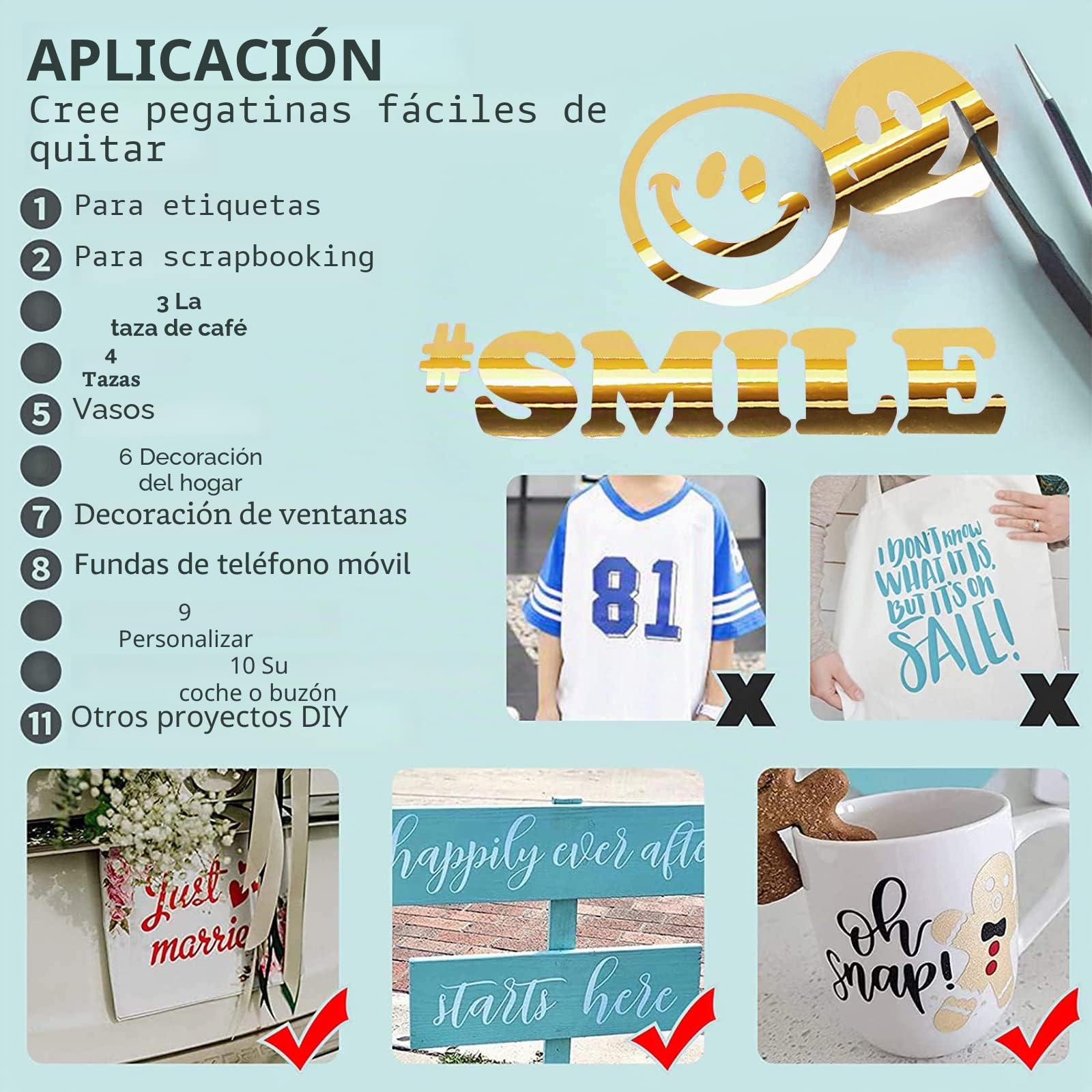 Lya Vinyl Rollo de Vinilo Adhesivo Cromo Oro - 30,5 x 457,2 cm vinilo Adhesivo Metálico para Exteriores para Cricut, Vinilo Metálico Dorado para Regalos DIY, Tazas, Ventanas, Cerámica, Plástico