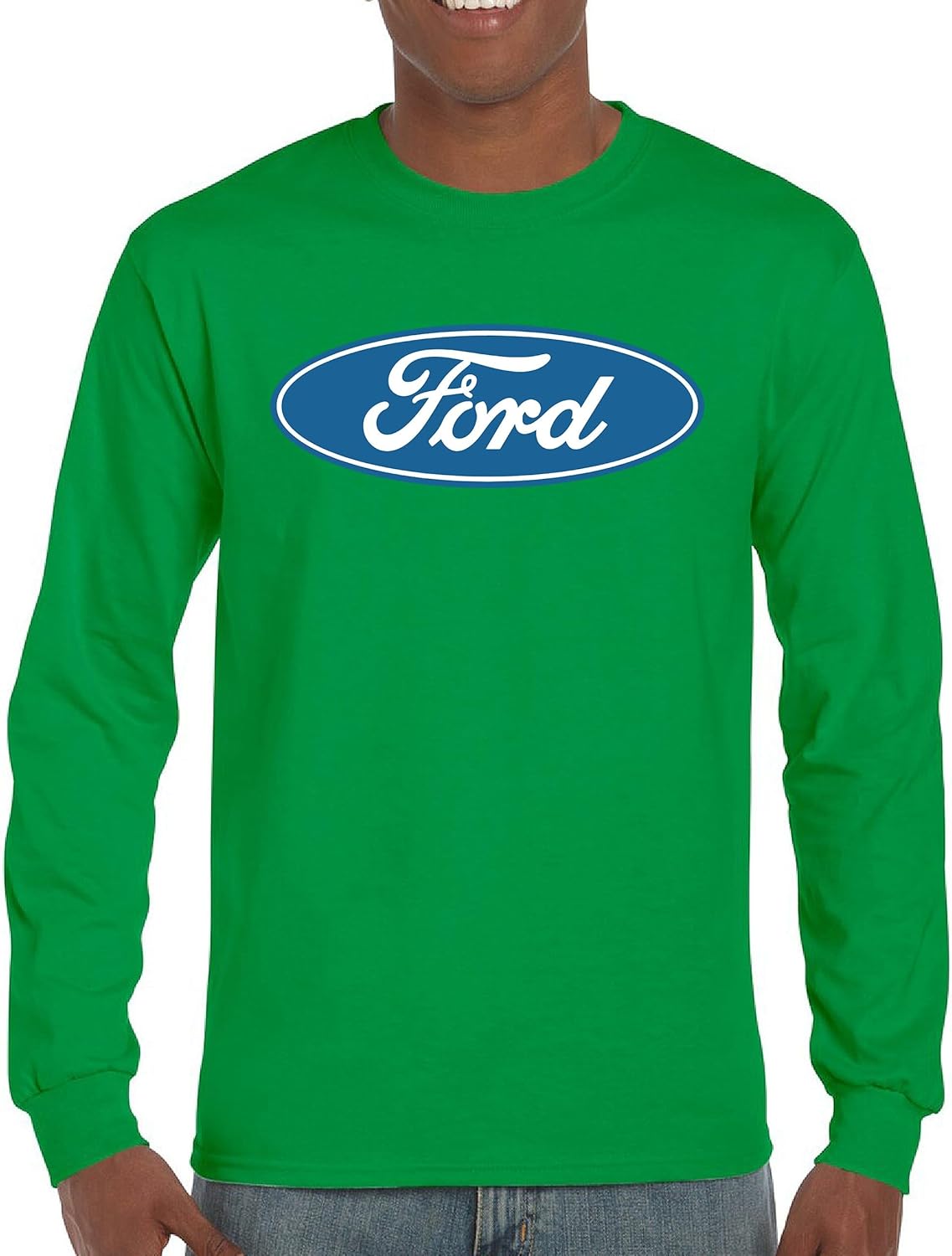 Licensed Ford Logo Long Sleeve Novelty T-Shirt FoMoCo Truck Mustang Performance