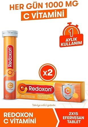 Redoxon C Vitamini 1000 mg, 15 Efervesan Tablet, 2li Paket