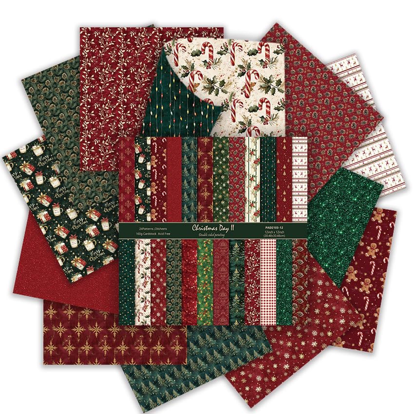 Papier de scrapbooking de Noël cartonné pour réussir vos cartes de vœux personnalisées