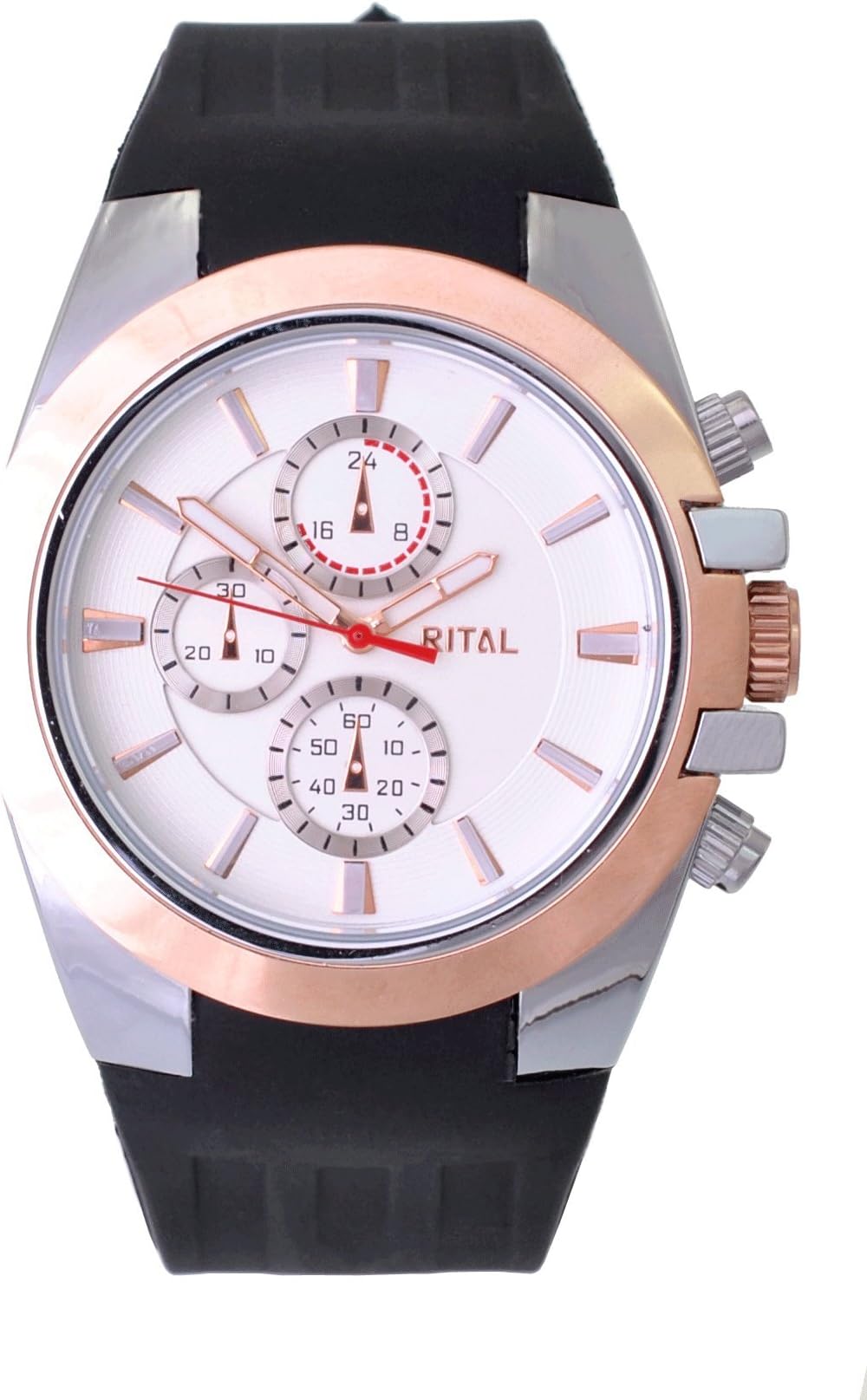 Rital Gents Stunnig Design Sports Japanese Quartz Movement Two Tone Watch