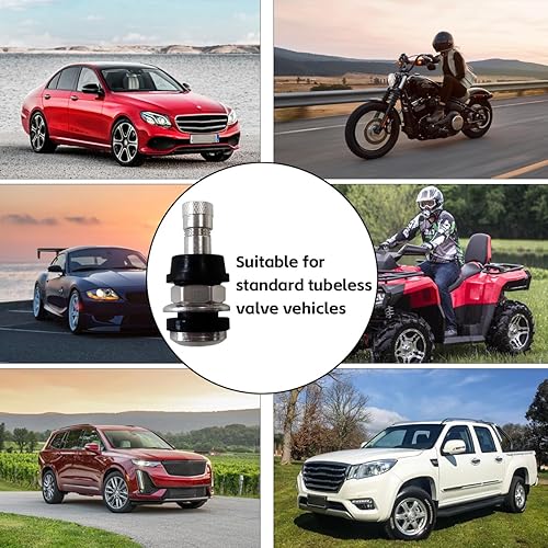 Miniatura 6 de AICEL 4 vástagos de válvula de metal TR416, montaje exterior de vástago de válvula de neumático, vástago de válvula de alta presión de cobre puro