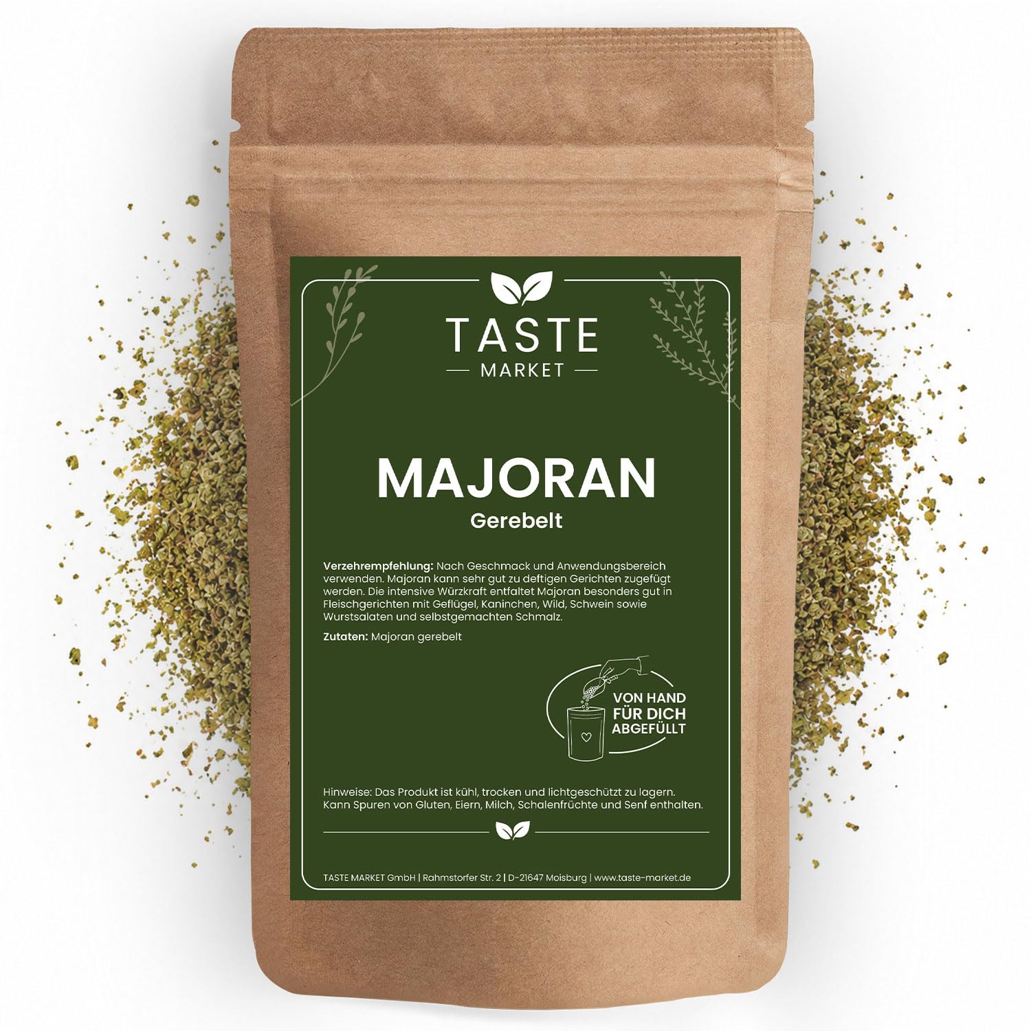 12,5 kg Majoran gerebelt | schonend getrocknet | Gewürz Spice Kraut Kräuter | Taste Market