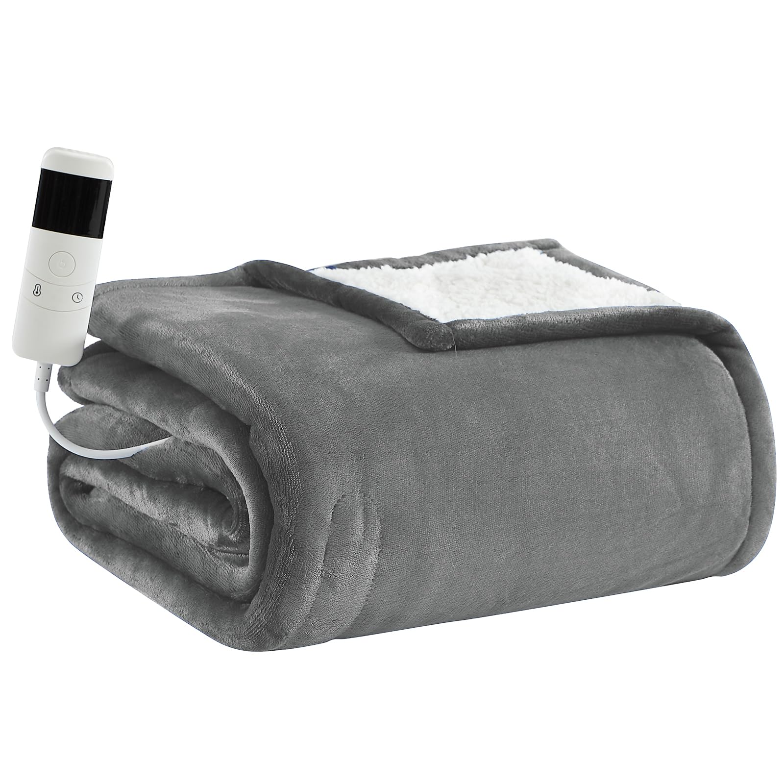 Amazon.com: BOMOVA Heated Electric Blanket Twin, Heating Blanket with 10  Heating Levels u0026 8 Hours Auto Off, Super Cozy Soft Sherpa Blanket with Fast  Heating Overheating Protection, Machine Washable : Home u0026 Kitchen