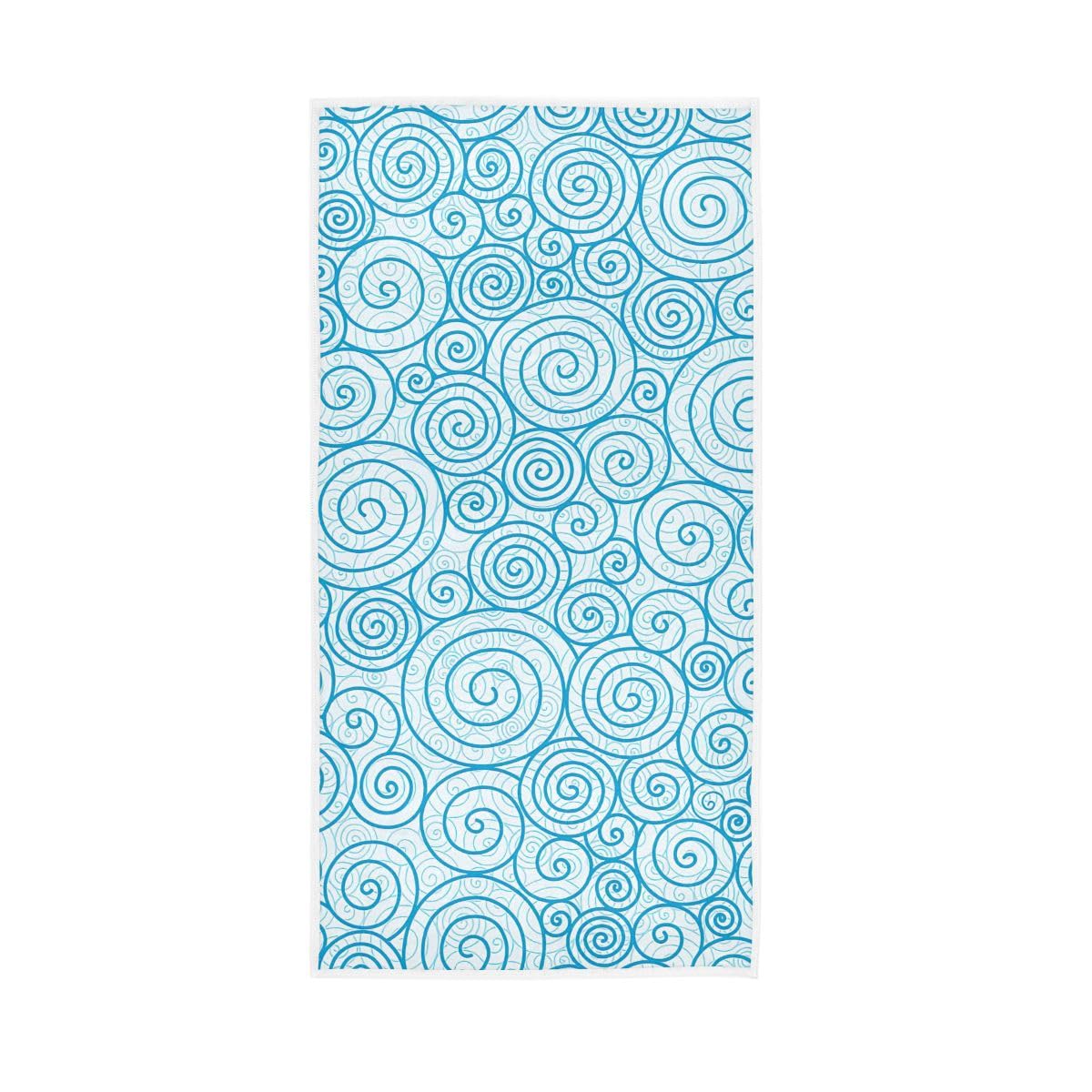 LSRCPD Abstract Swirls Blue Hand Towel, Bathroom Towel for Bathroom, Gym, Hotel, Spa 15 x 30 Inches