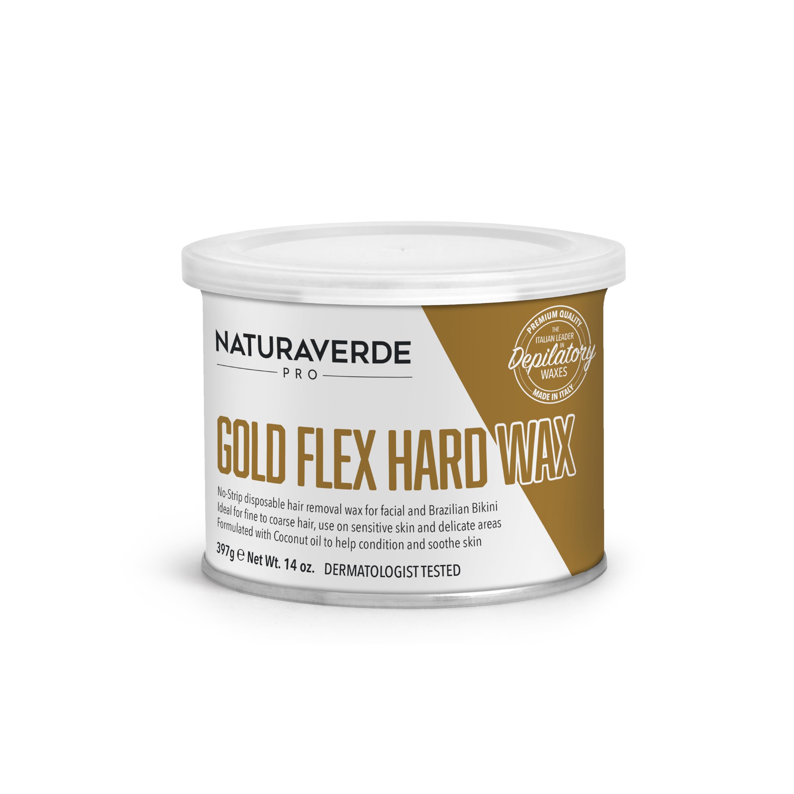 NATURAVERDE PRO - Gold Flex Hard Wax Wax Can 14 oz.