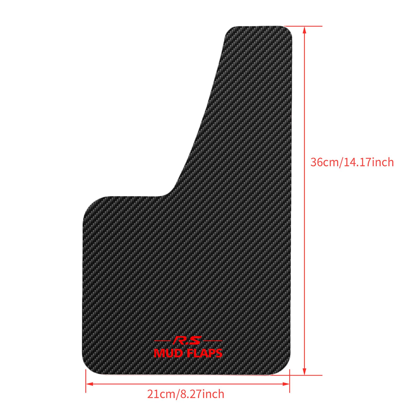 XUKEY 4 pz Universale Parafanghi 36x21cm nero per Auto SUV Van Hatchback UTV ATV Anteriore Posteriore Fango Flaps Paraspruzzi Parafanghi con Hardware ("R.S MUD Flaps"-Lettera)