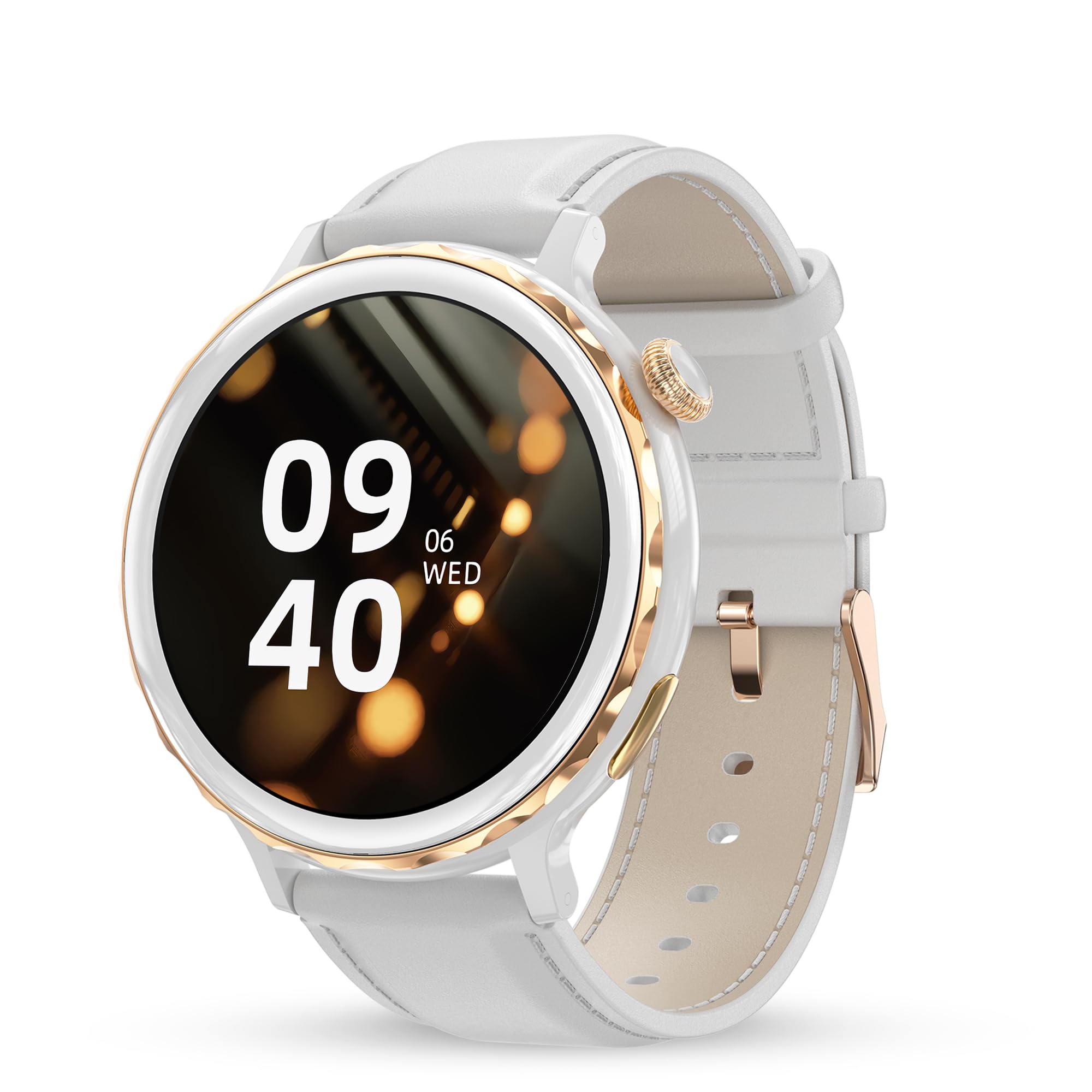 Pebble Diva 1.32" BT Calling, Female Health, Health Suite, Alarm and Notification (Snow Leather) (B0D92J9CXC) Amazon Price History, Amazon Price Tracker