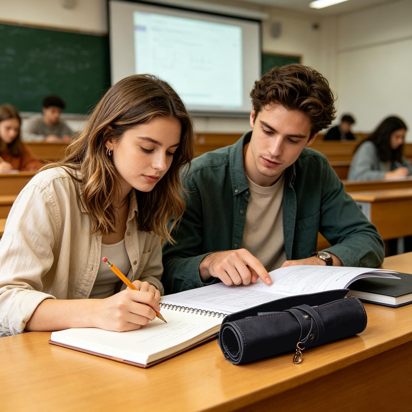 Astuccio Estetico Custodia Organizer Impermeabile per Scuola Ufficio