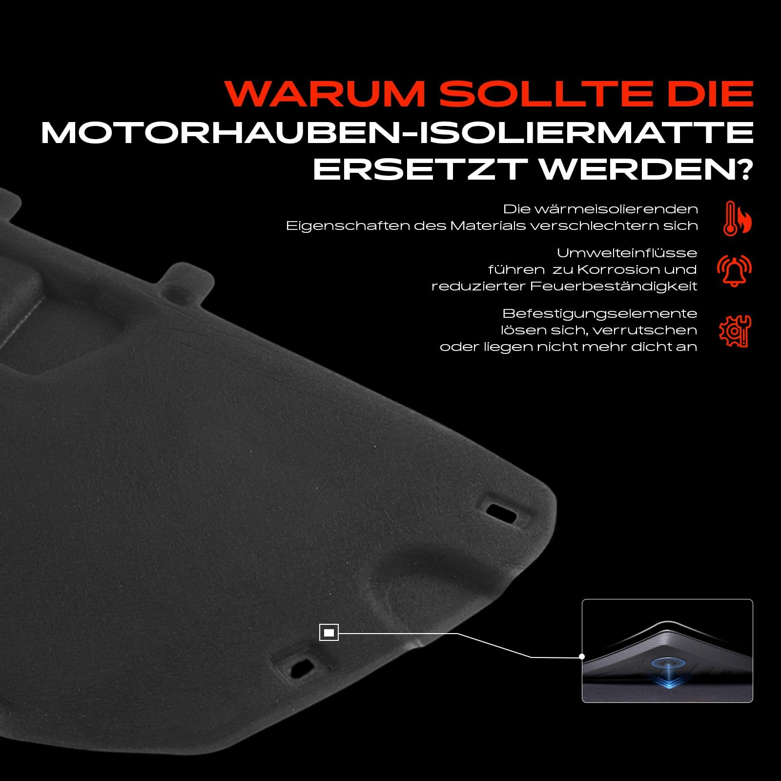 Frankberg Isolamento acustico del vano motore 1919105 BM51A16746AC | Compatibile con: Focus III, Focus III Berlina, Torneo Focus III