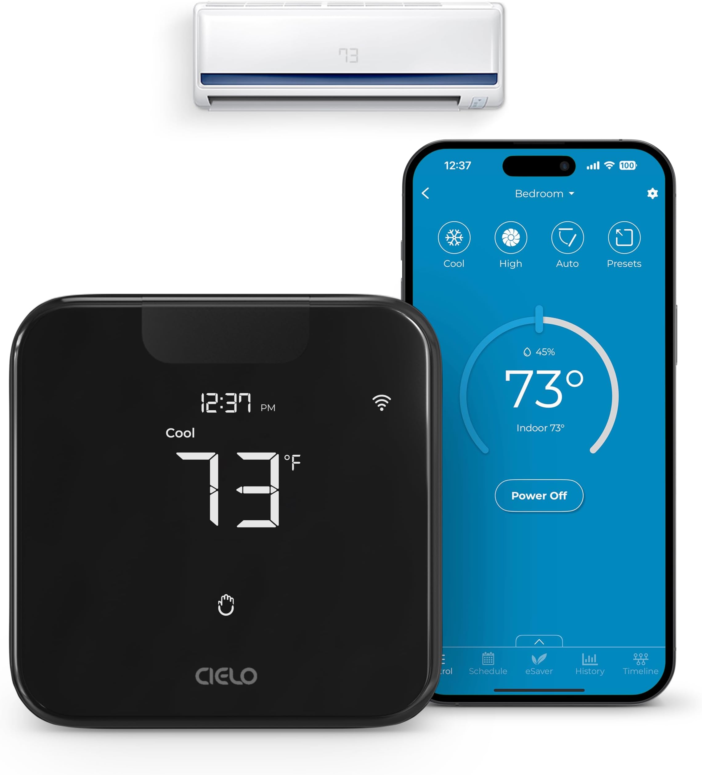 Max | Smart AC Controller, WiFi Thermostat for Mini Split, Windows, Portable ACS/Heat Pumps | Artificial Intelligence Based Technology | Free App, No Subscription, Alexa,