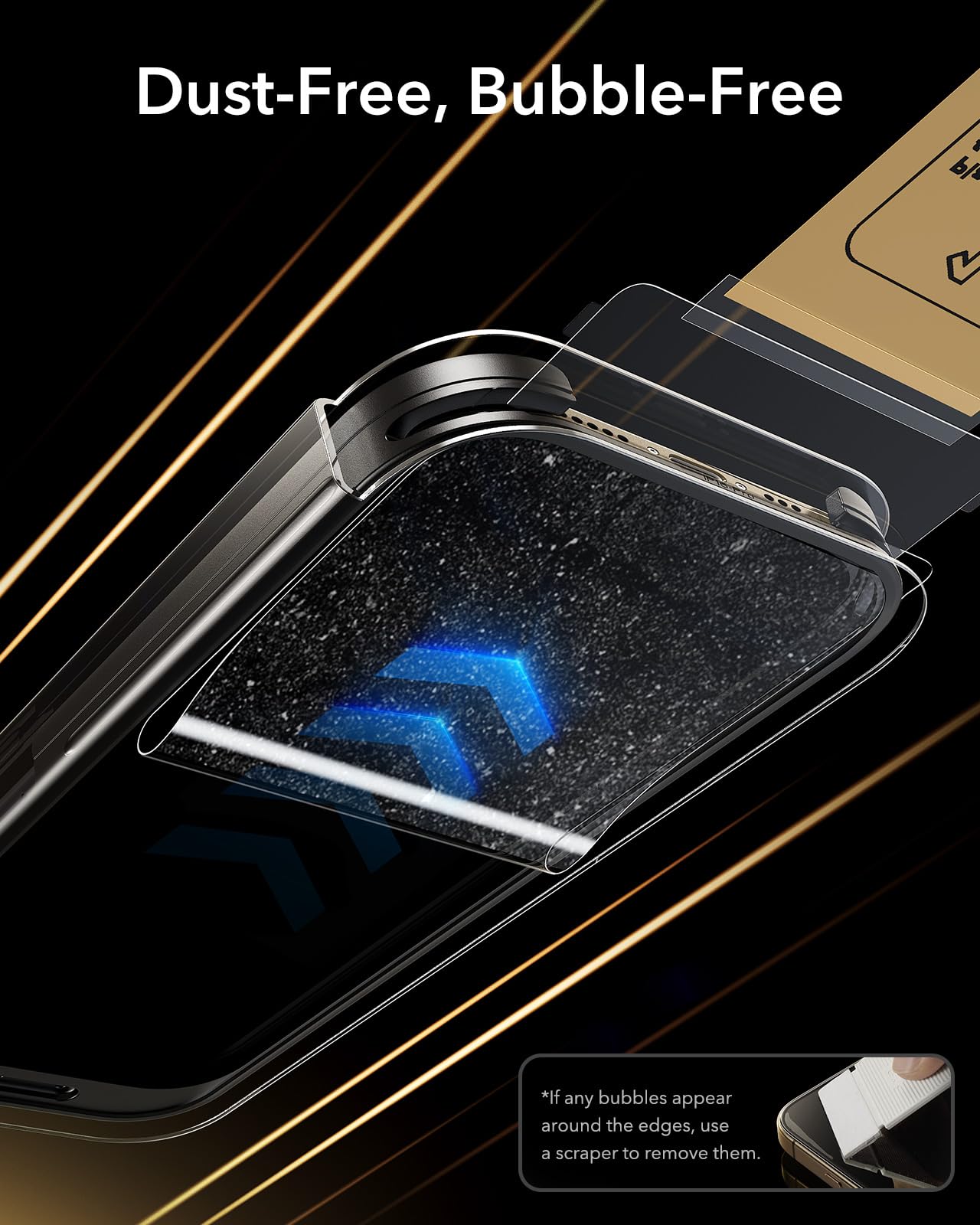 Pellicola Vetro Temperato Per IPhone 16 Pro - 3 Pezzi, Protezione 9H+, Installazione Facile Senza Bolle - Foto 4