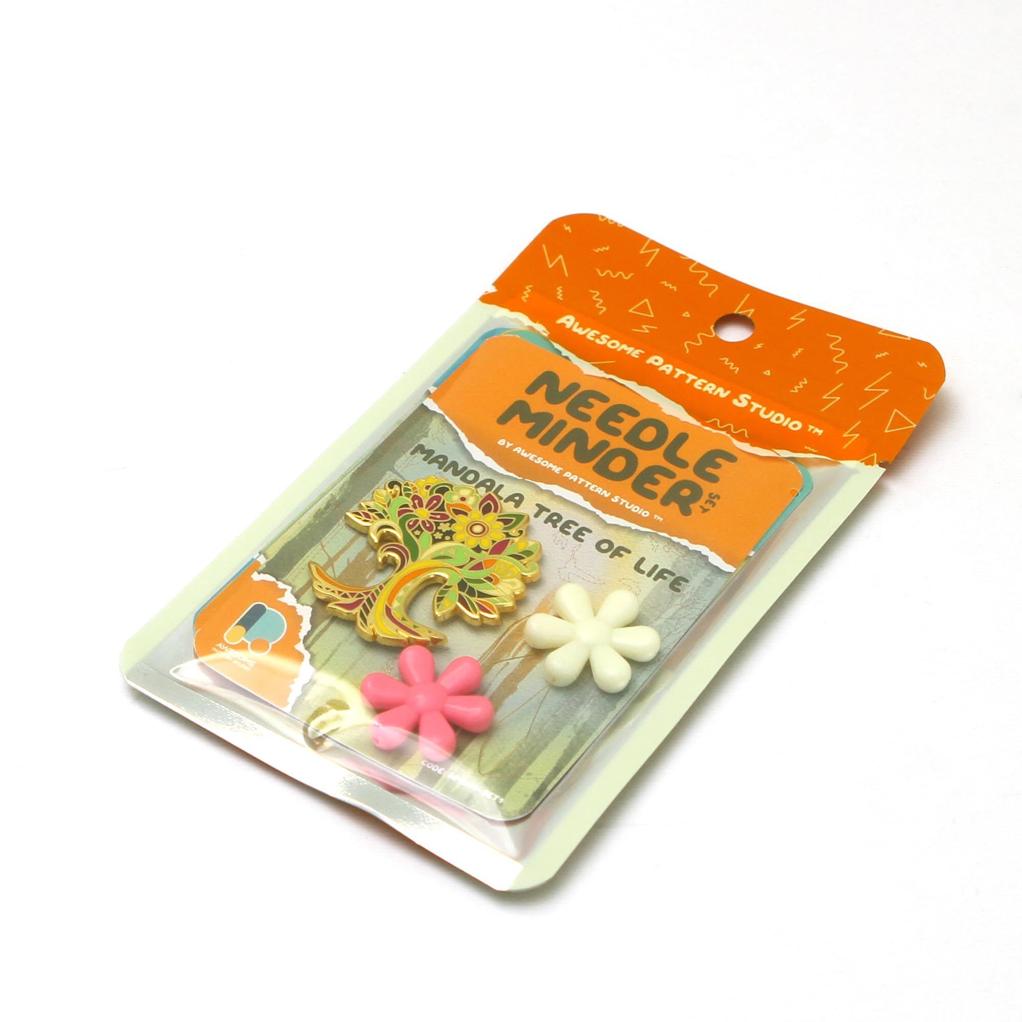 Awesome Pattern Studio Needle Minder Set - Tree Of Life Magnetic Holder + 2 Threaders For Embroidery
